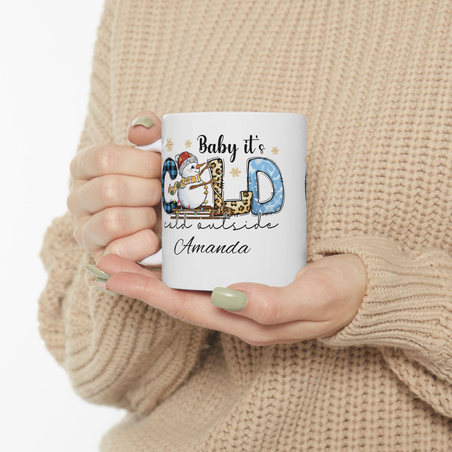 Personalized Christmas Mug: Winter Design, Corporate Gift