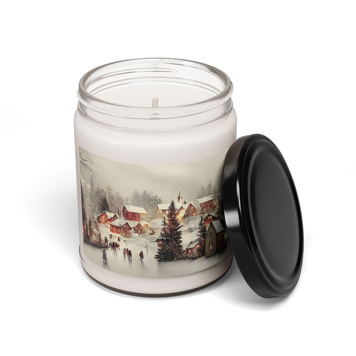 Winter Scene Soy Candle | Apple Harvest, Cinnamon Vanilla, Clean Cotton, Sea Salt Orchard, White Sage & Lavender | Scented Candle 9oz