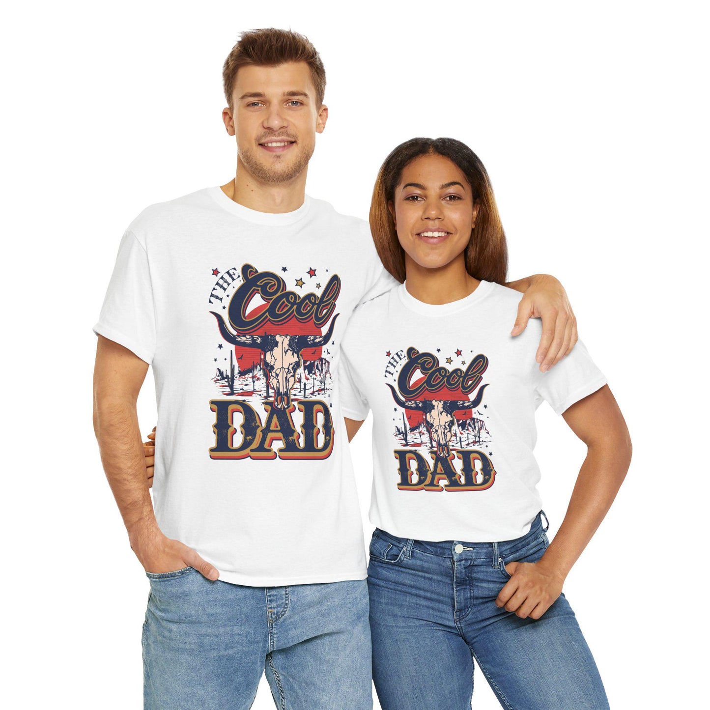 Cool Dad, Fathers Day Unisex Heavy Cotton Tee