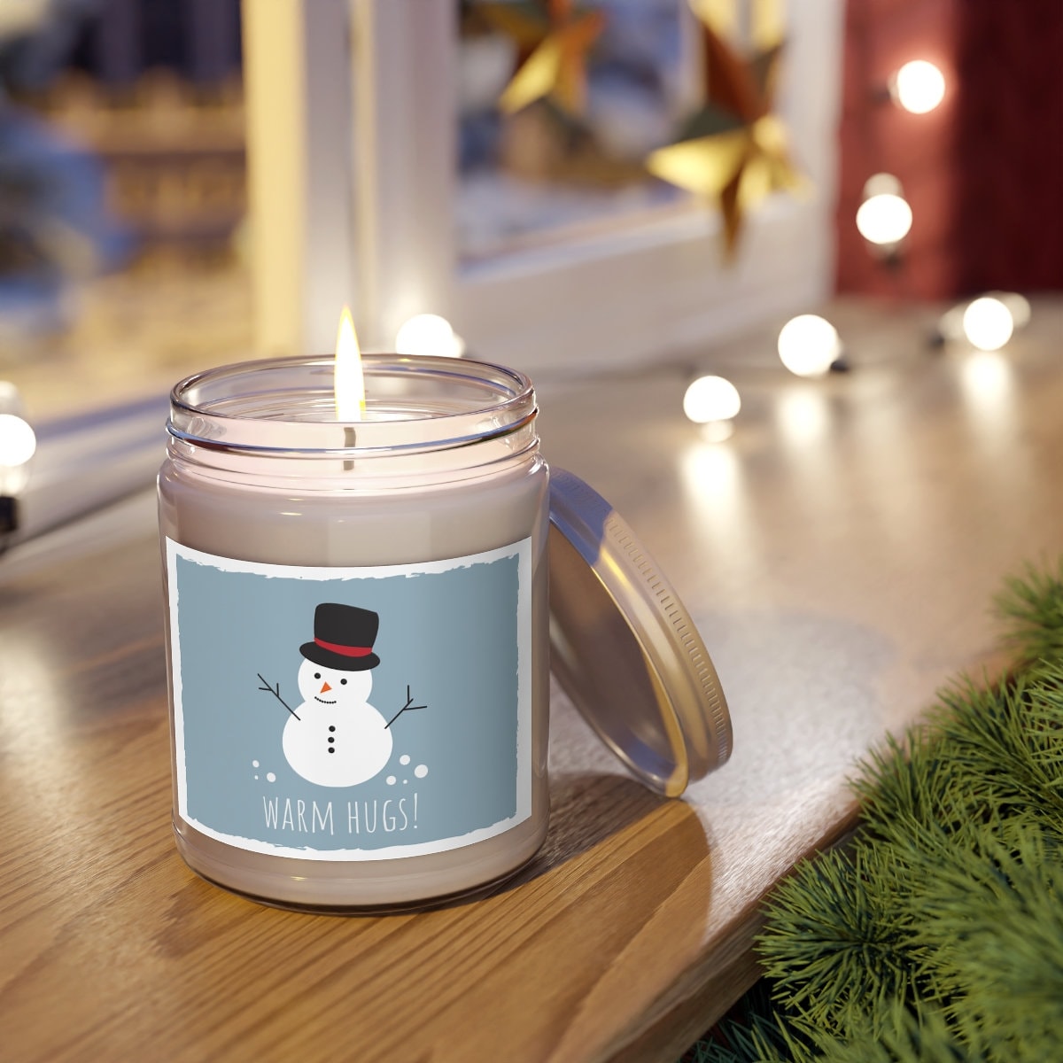 Christmas Snowman Scented Candles, 9oz