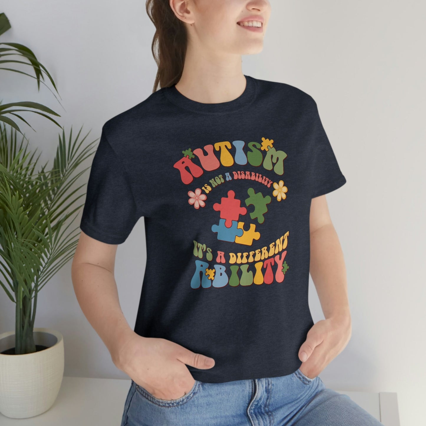Autism, Autism Awareness, Unisex Jersey Short Sleeve Tee