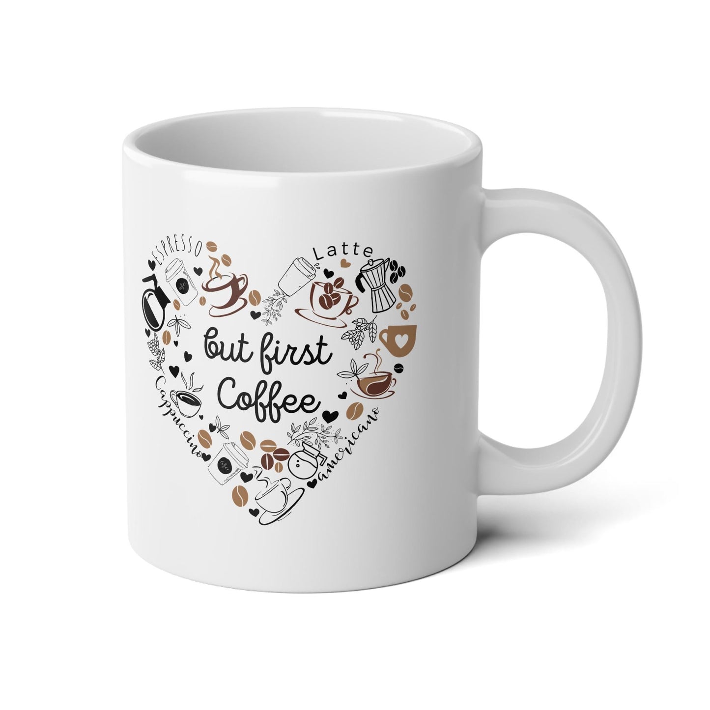 But first coffee, coffee mug, coffee cup, houmous saying, Humous saying, Jumbo Mug, 20oz