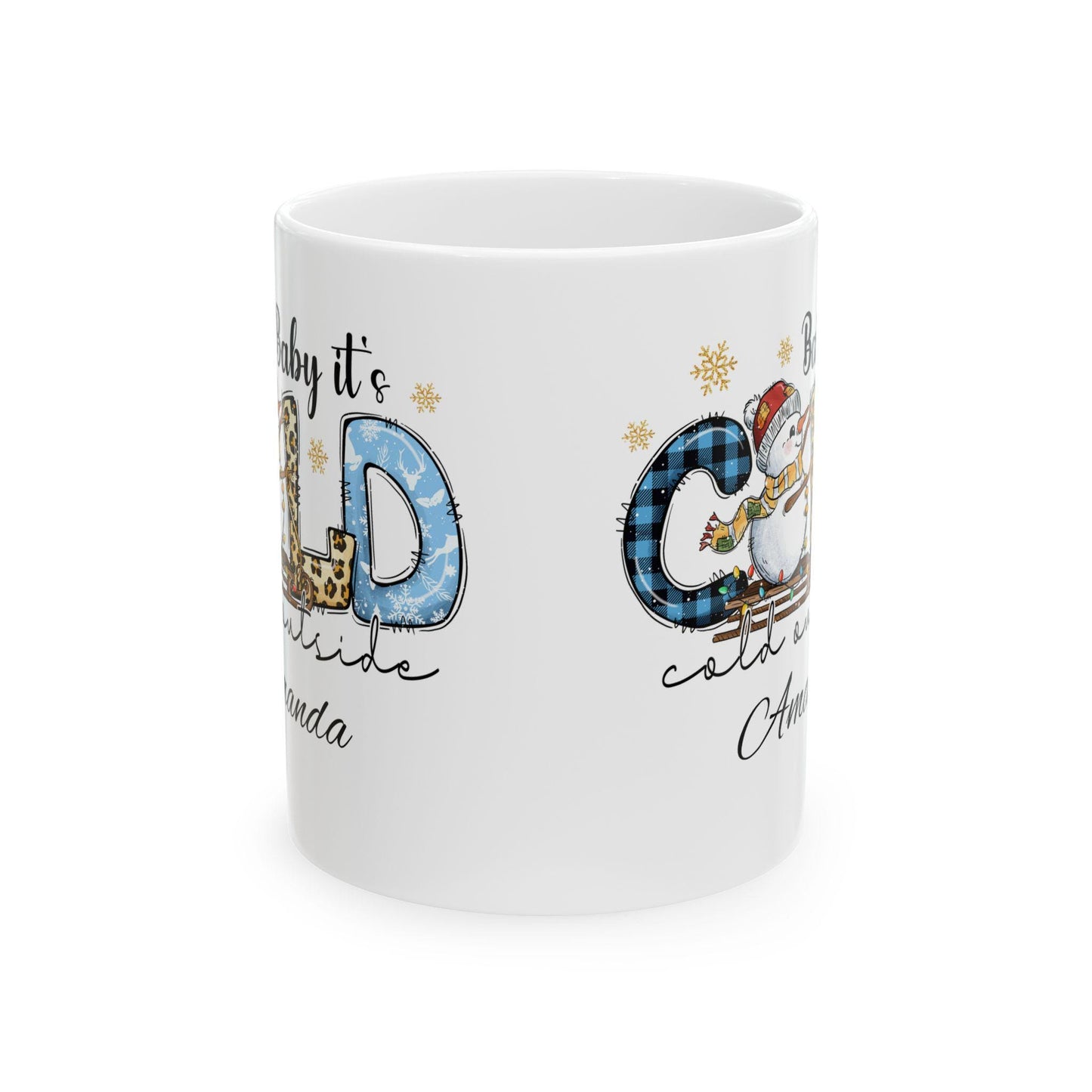 Personalized Christmas Mug: Winter Design, Corporate Gift