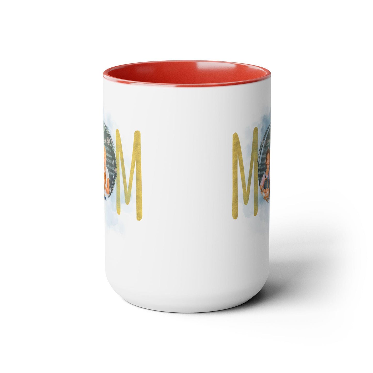 Personalized Mom mug, Birthday gift, Christmas gift, Two-Tone Coffee Mugs, 15oz