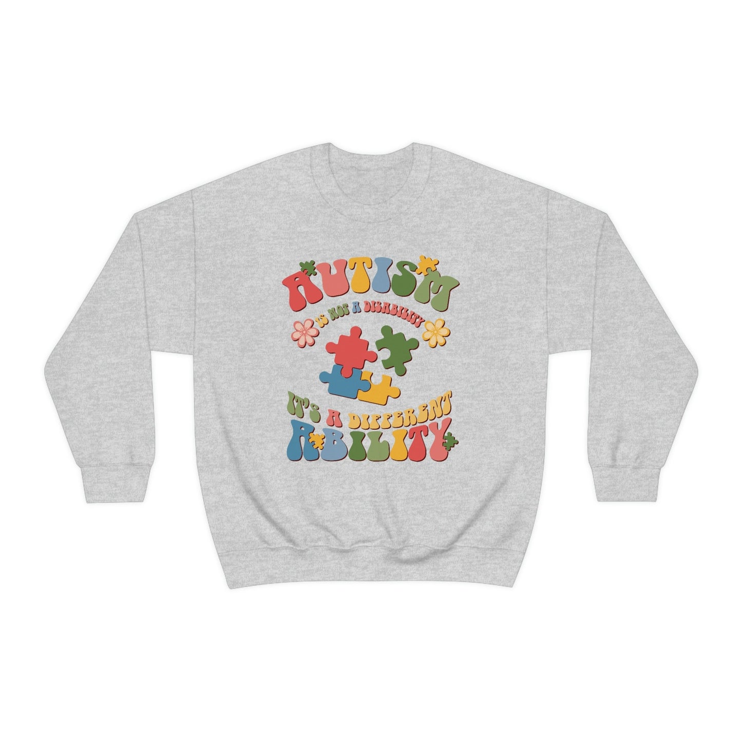 Autism, Autism Awareness, Unisex Heavy Blend Crewneck Sweatshirt