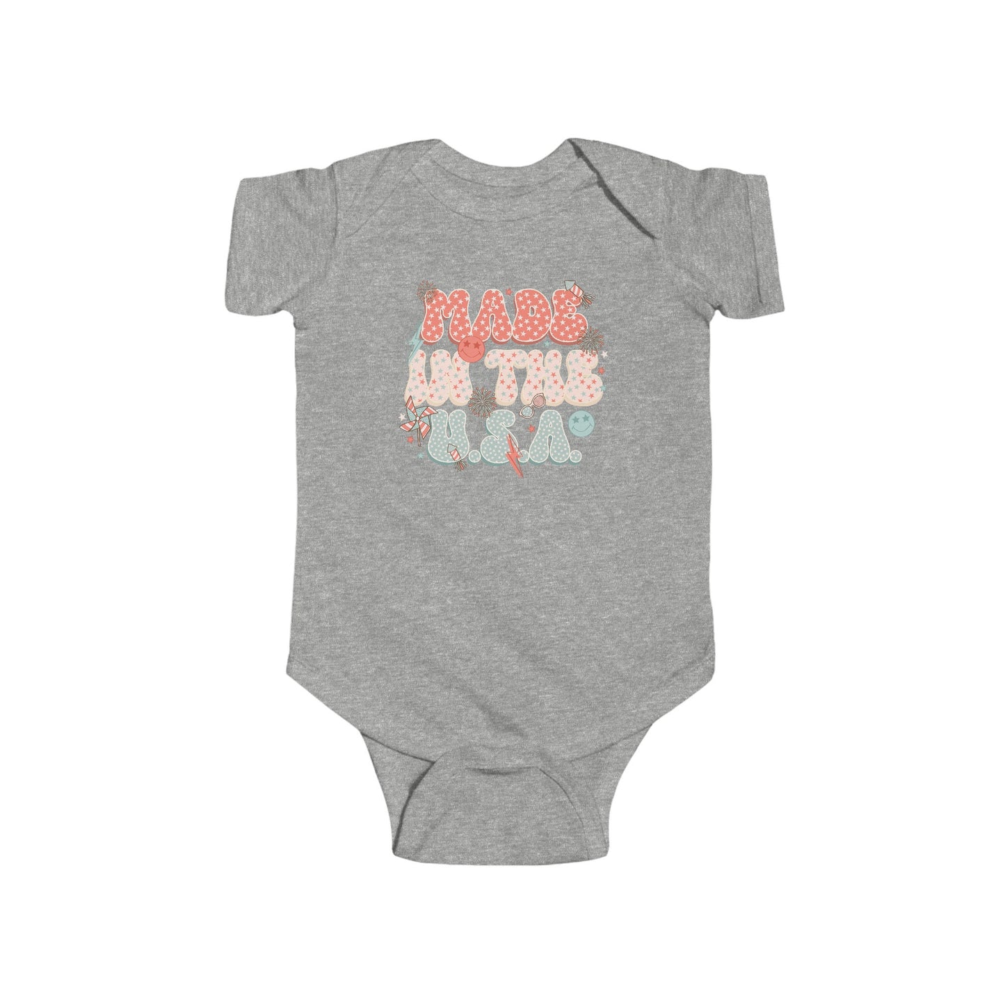 4th of July, Independence day, Infant Fine Jersey Bodysuit