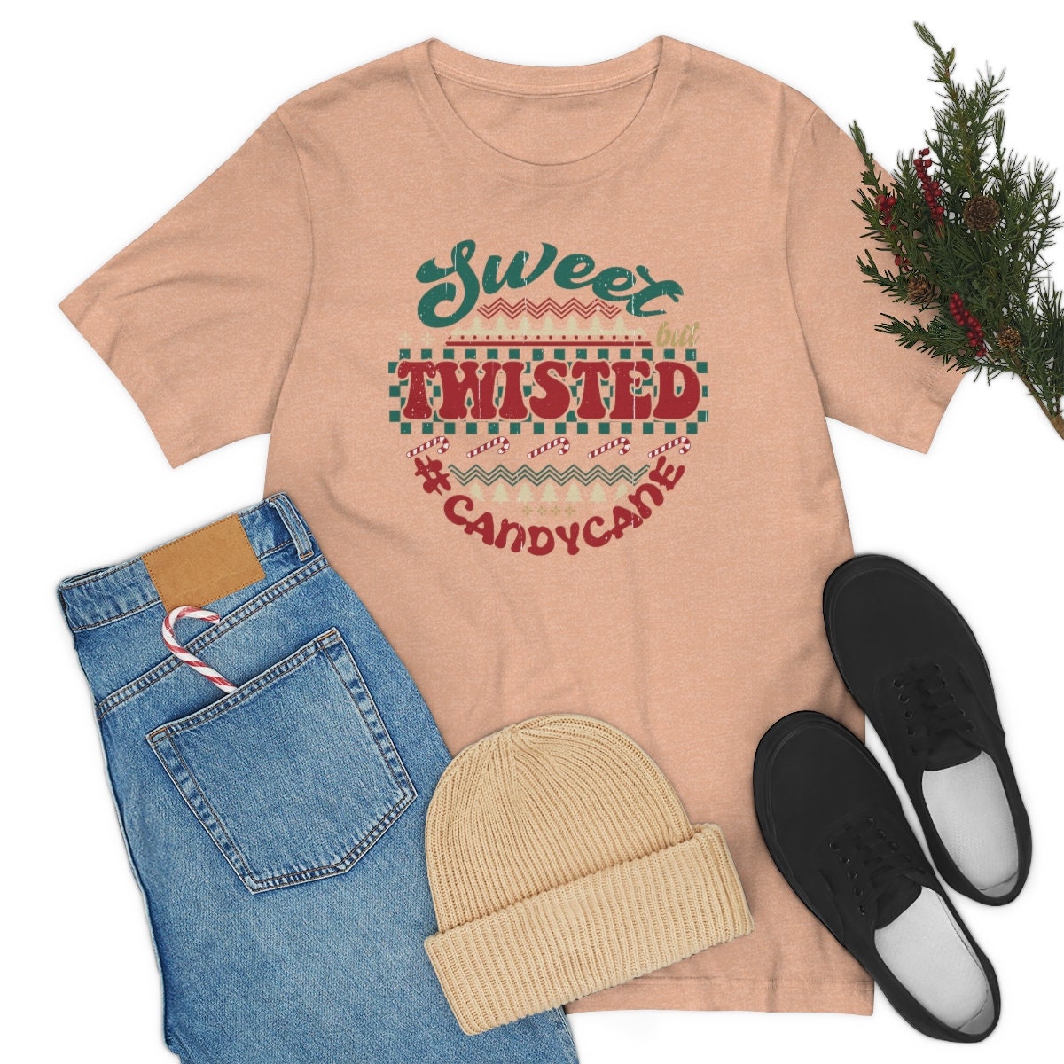 Sweet but twisted Funny Christmas Unisex Jersey Short Sleeve Tee