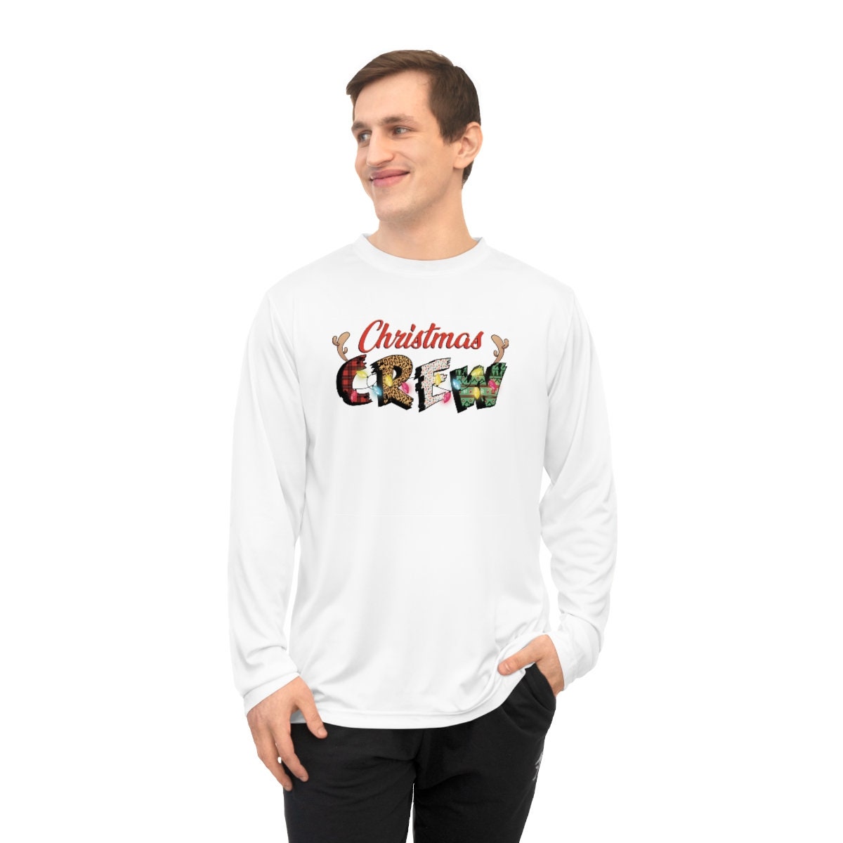 Nurse Christmas Crew Unisex Performance Long Sleeve Shirt