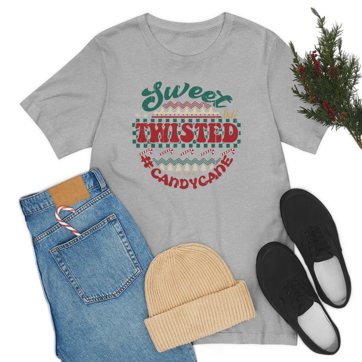 Sweet but twisted Funny Christmas Unisex Jersey Short Sleeve Tee