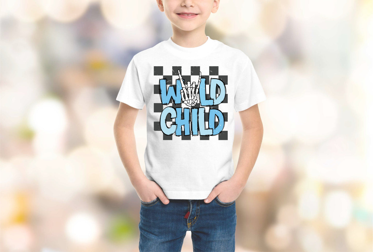 wild child, skeleton, Infant Fine Jersey Tee