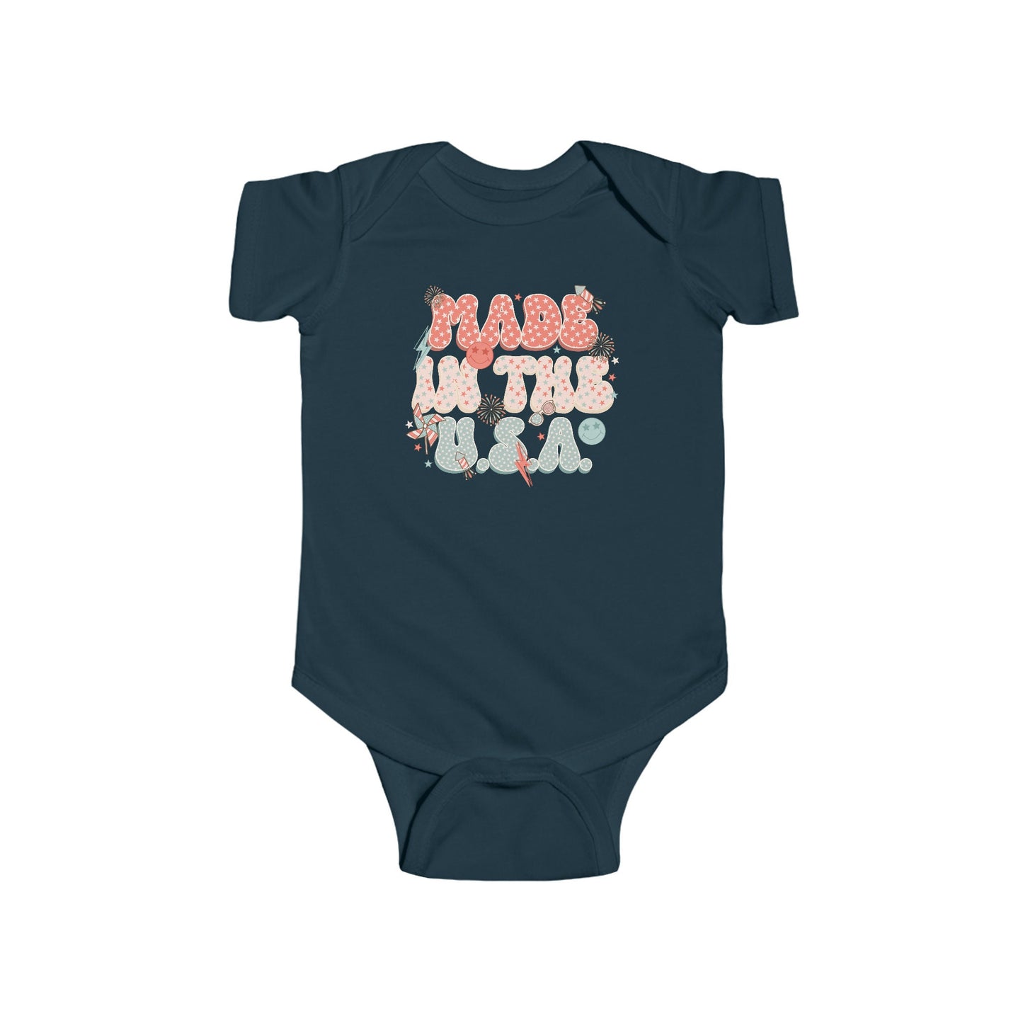 4th of July, Independence day, Infant Fine Jersey Bodysuit