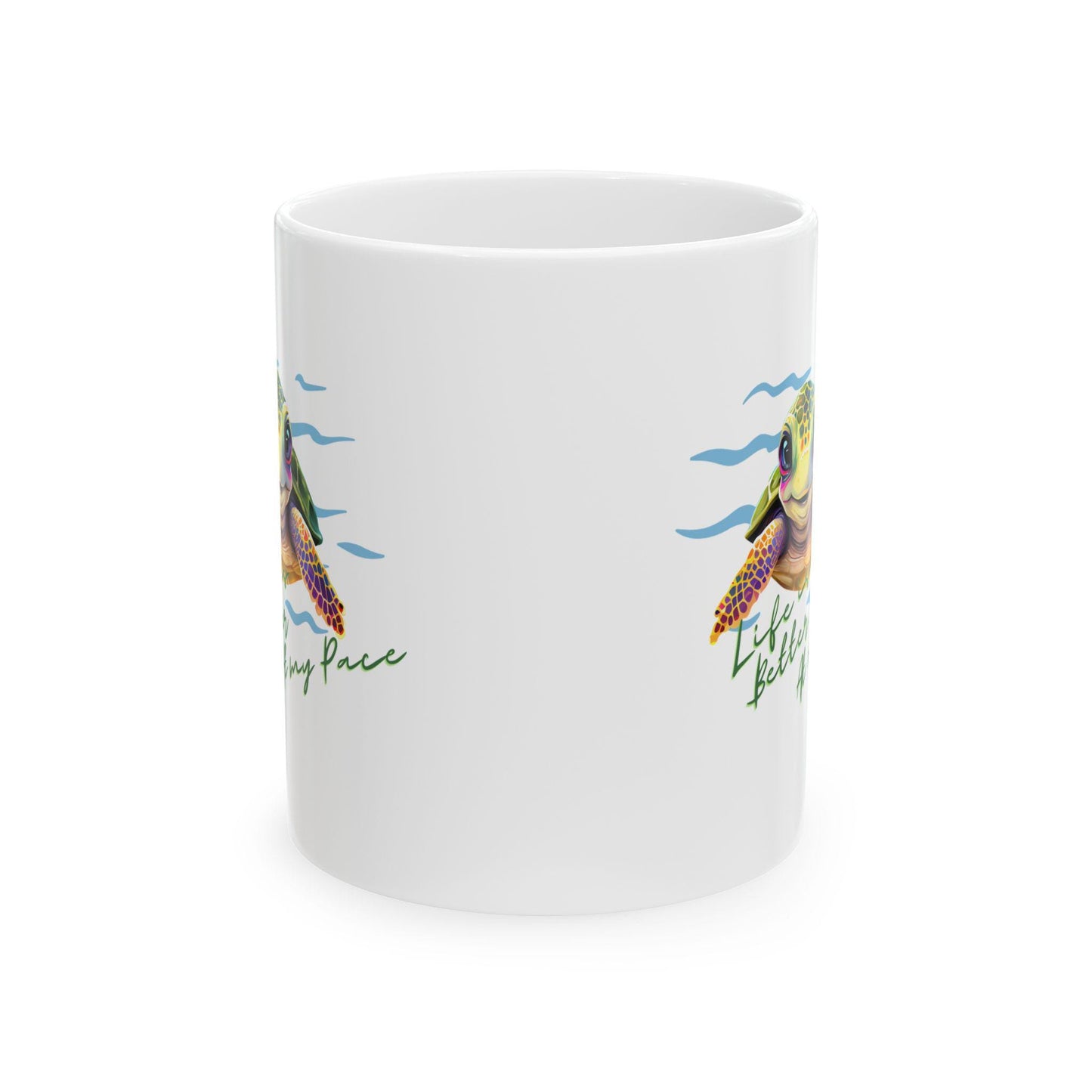 Sea Turtle Ceramic Mug, Under the Sea Design (11oz)