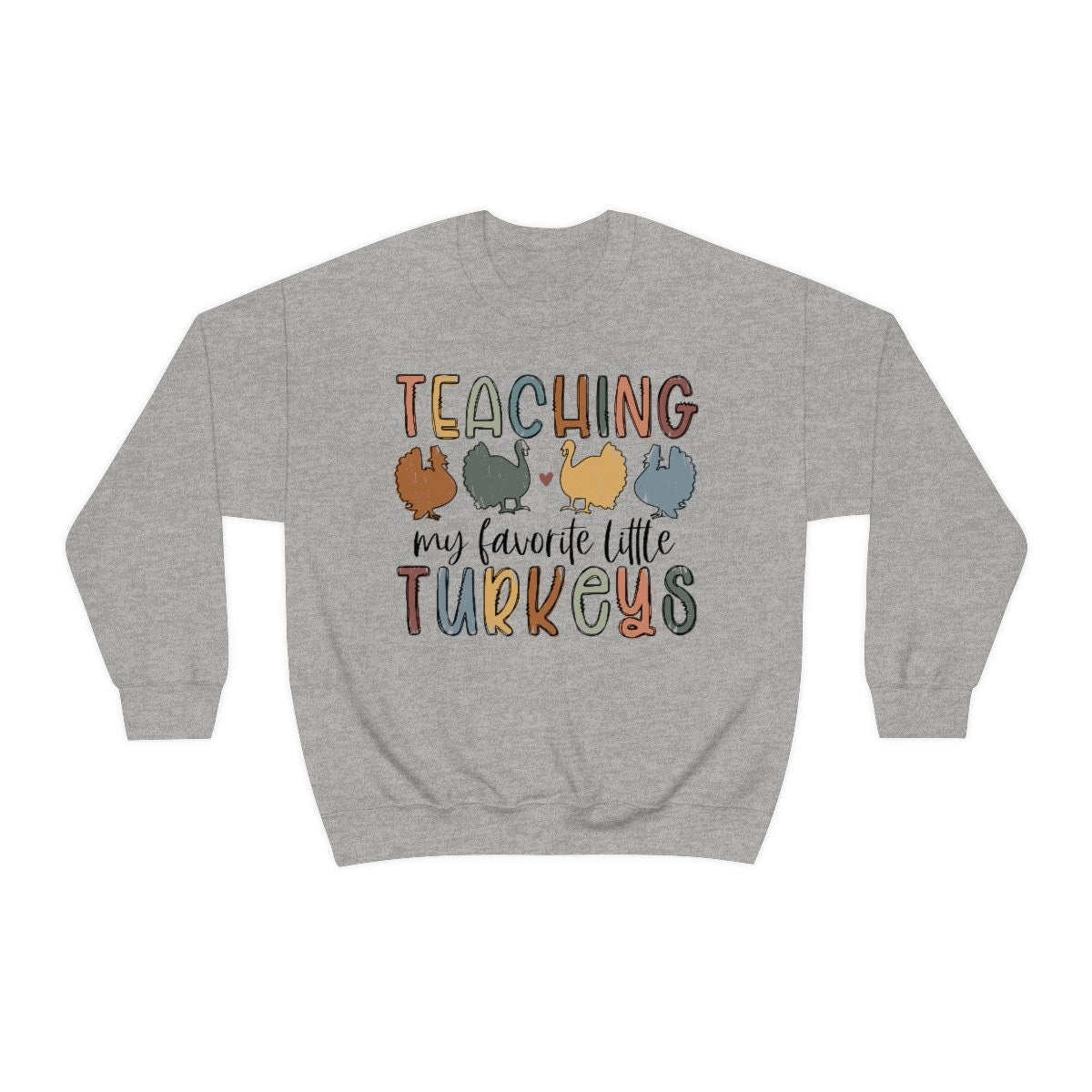 Teacher, Thanksgiving Unisex Heavy Blend Crewneck Sweatshirt