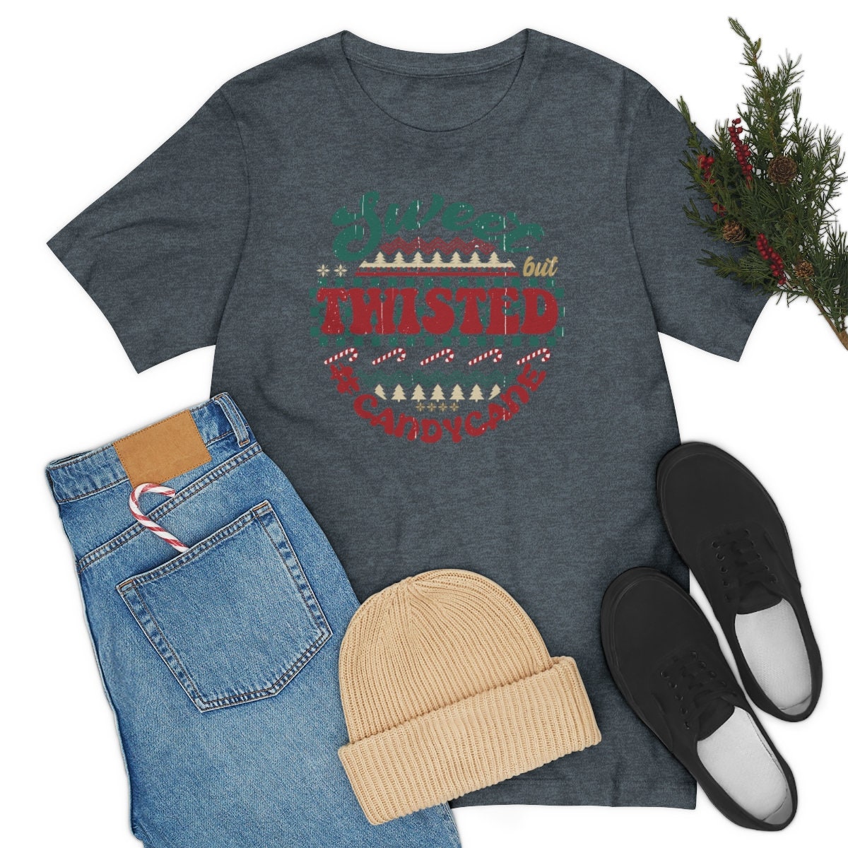 Sweet but twisted Funny Christmas Unisex Jersey Short Sleeve Tee