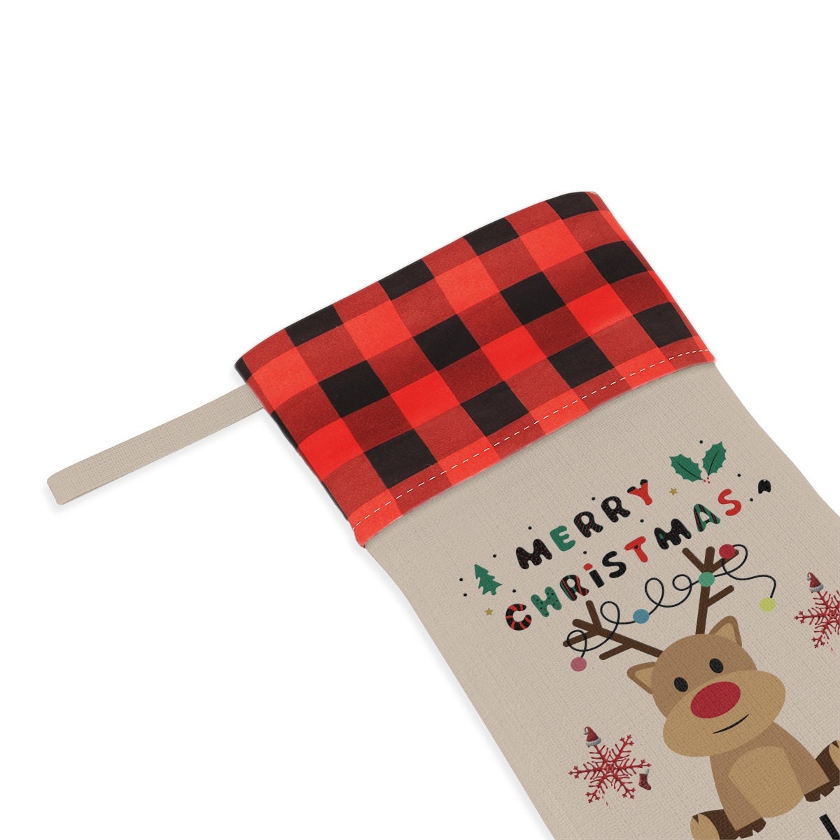 Personalized Reindeer Christmas Stocking, Family stockings, Matching stockings