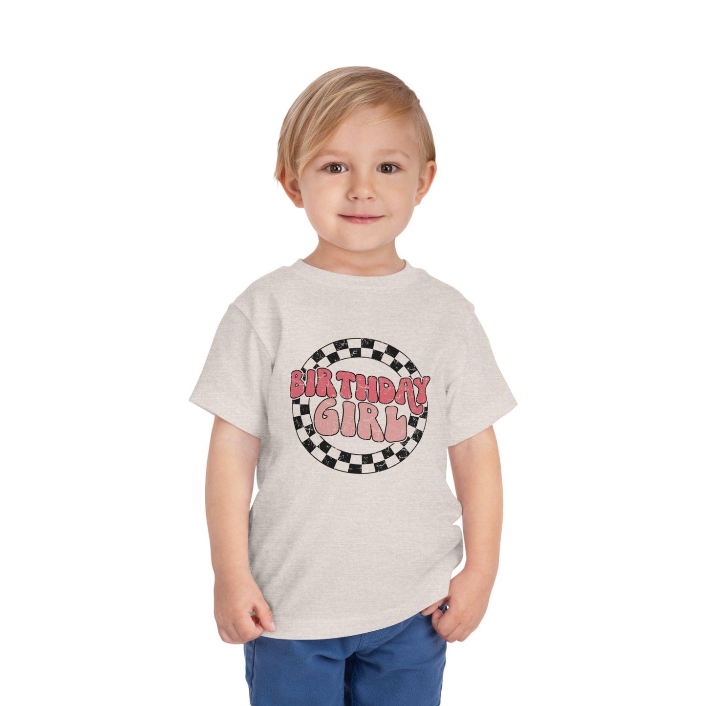 Birthday Girl Toddler Tee, Retro Party Shirt