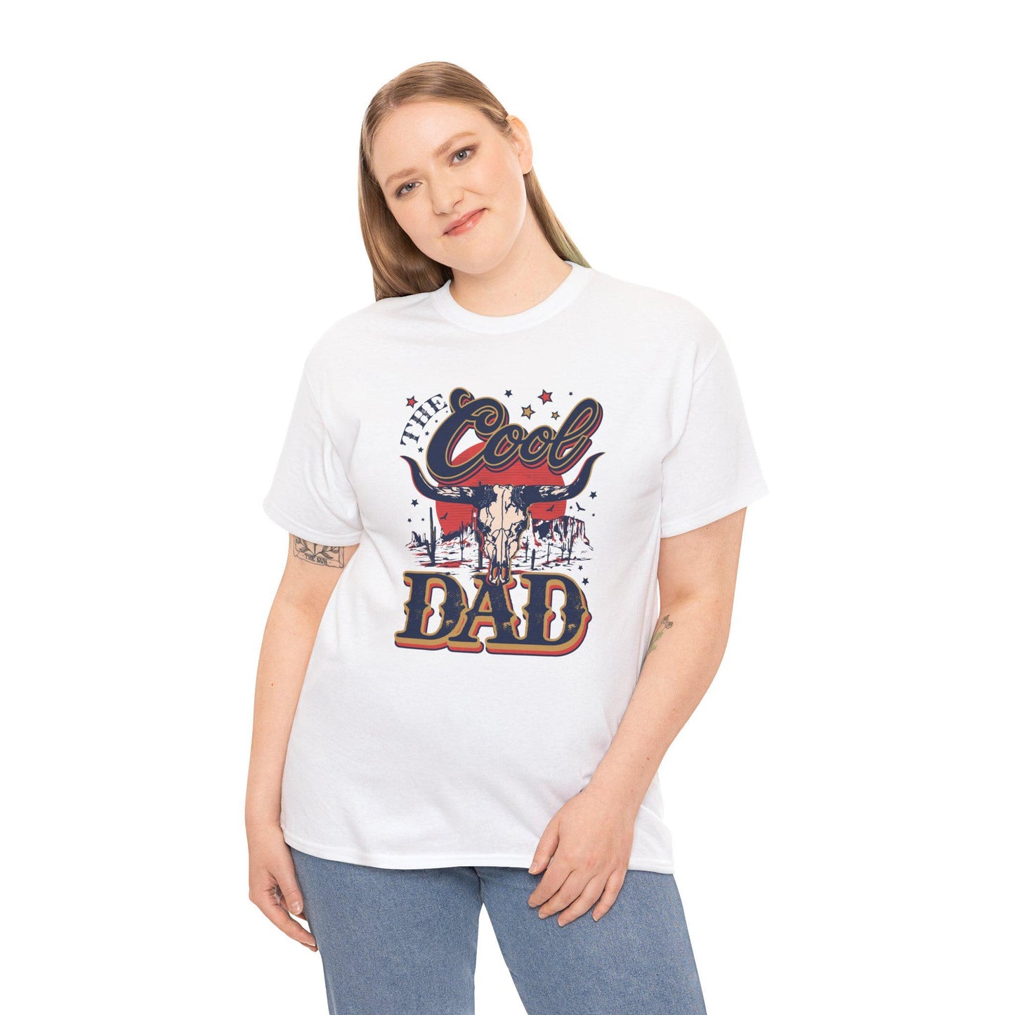 Cool Dad, Fathers Day Unisex Heavy Cotton Tee
