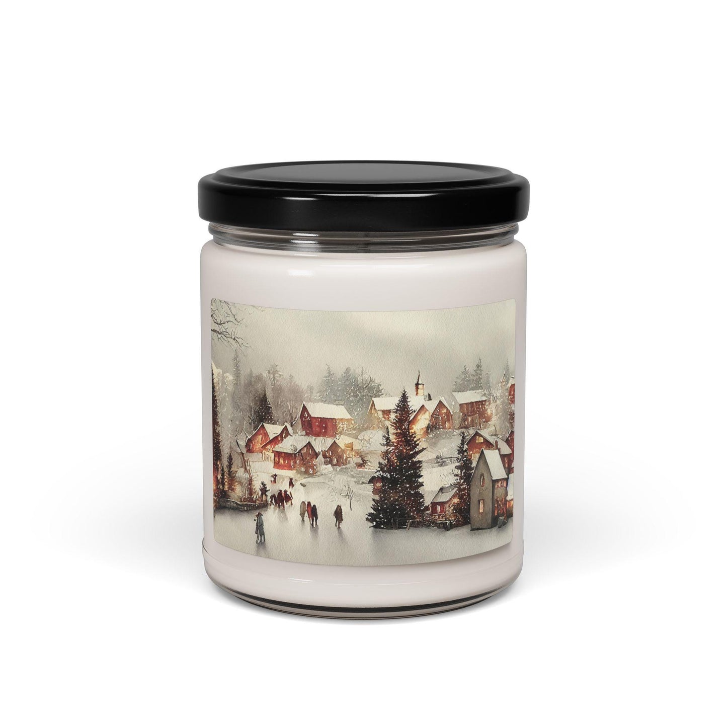 Winter Scene Soy Candle | Apple Harvest, Cinnamon Vanilla, Clean Cotton, Sea Salt Orchard, White Sage & Lavender | Scented Candle 9oz