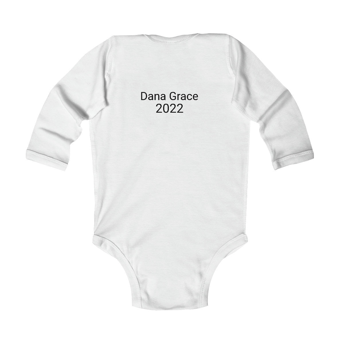 Personalized First Christmas 2022 Footprints Infant Long Sleeve Bodysuit