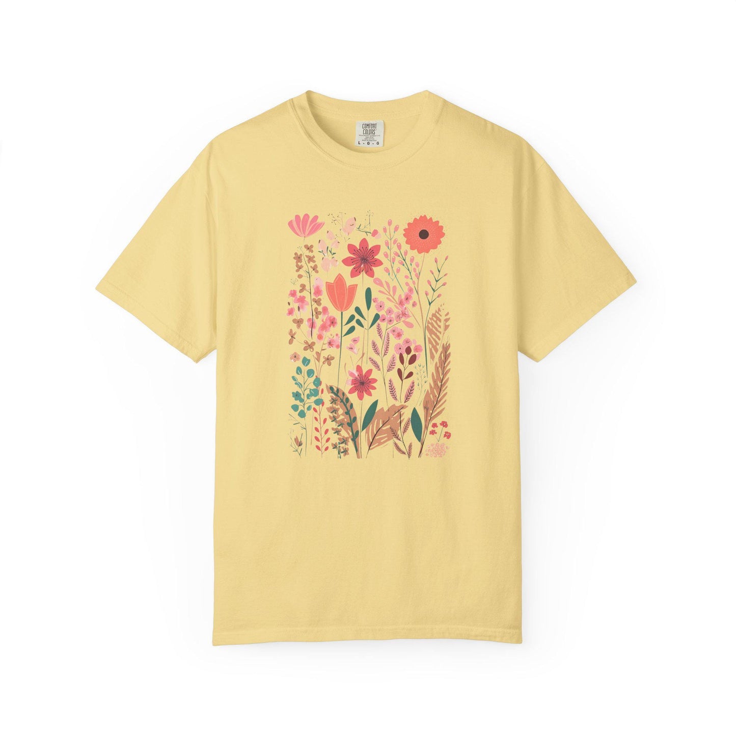 Pastel Wild flower Unisex Garment-Dyed T-shirt