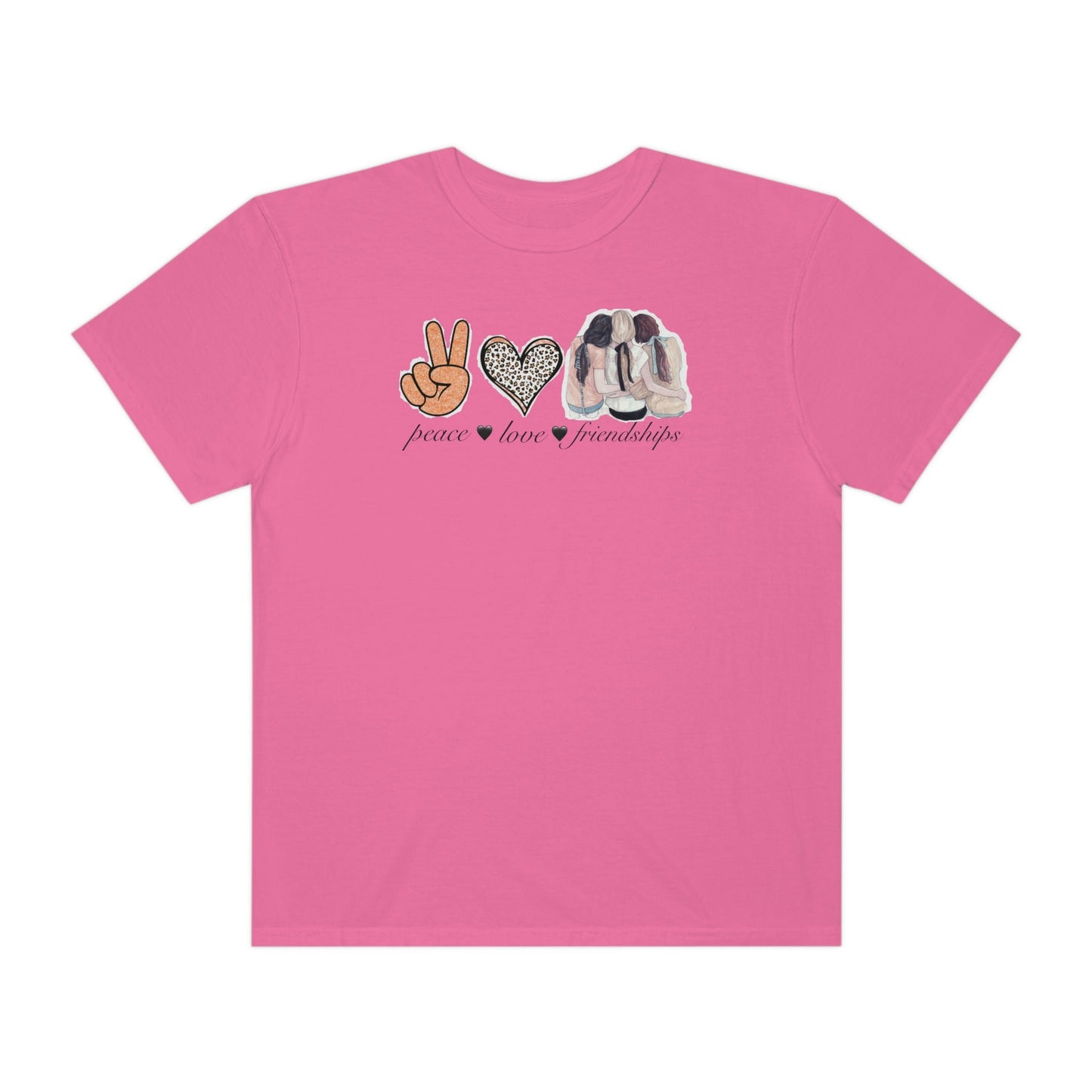 Peace, Love, Friendship, Brides Maid, Bride, Sorority, Unisex Garment-Dyed T-shirt