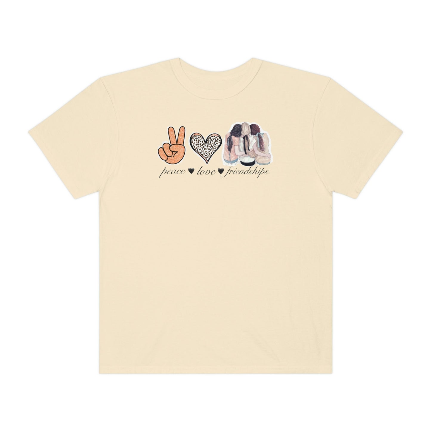 Peace, Love, Friendship, Brides Maid, Bride, Sorority, Unisex Garment-Dyed T-shirt