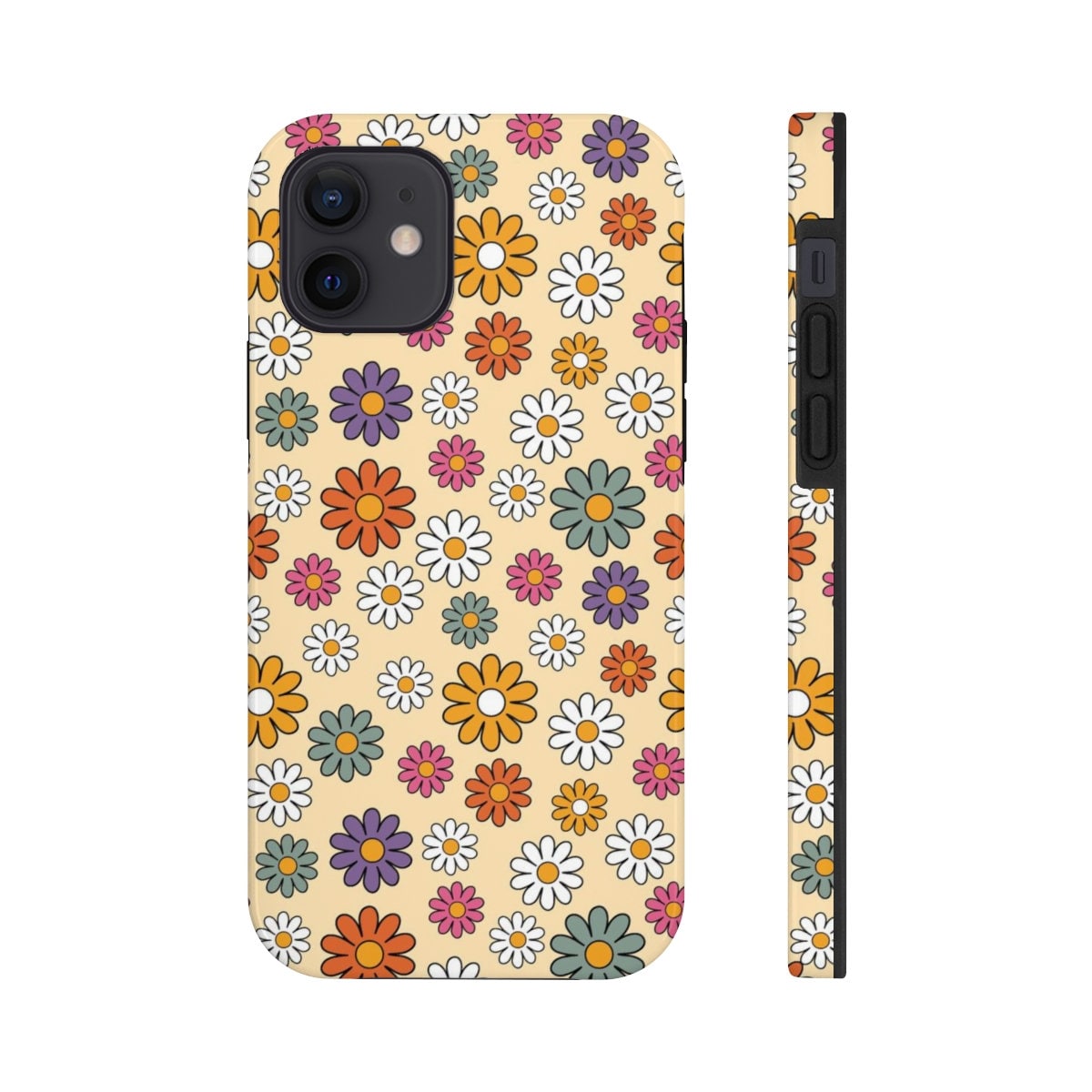 Retro Flower Tough Phone Cases, Case-Mate