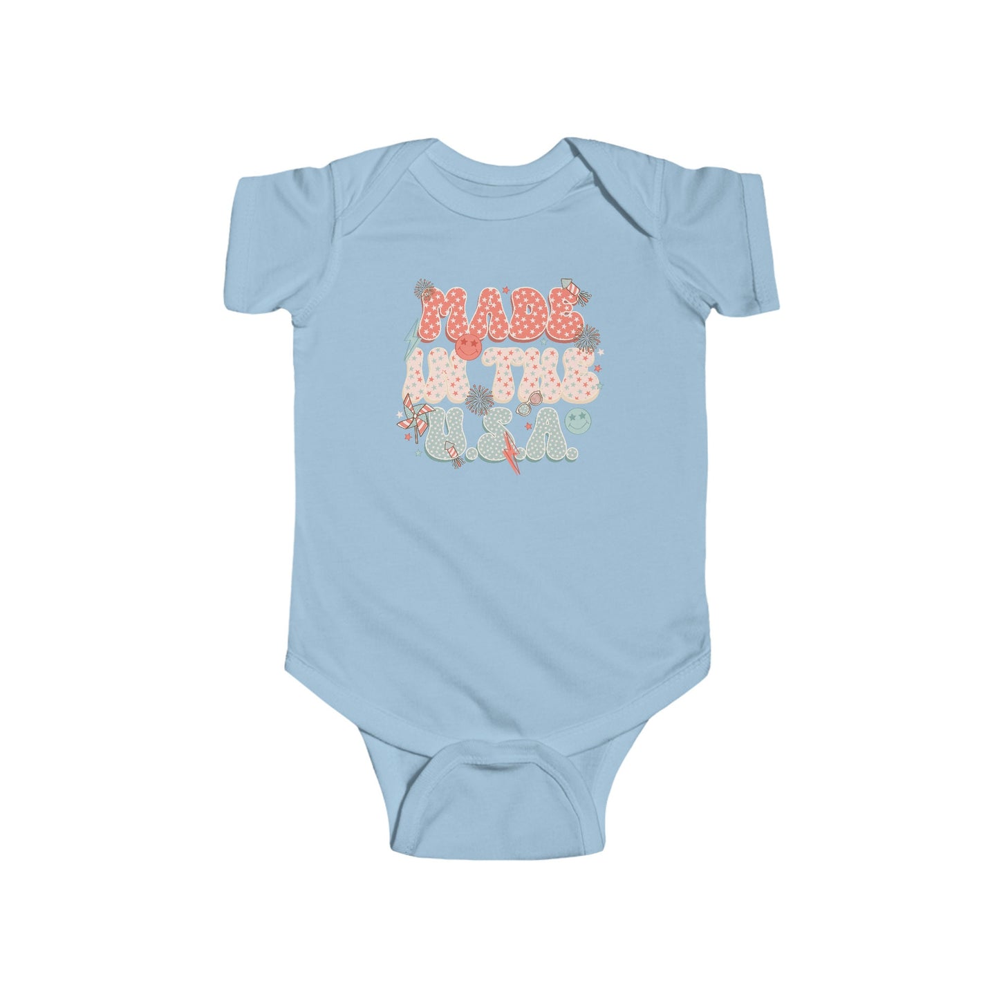 4th of July, Independence day, Infant Fine Jersey Bodysuit