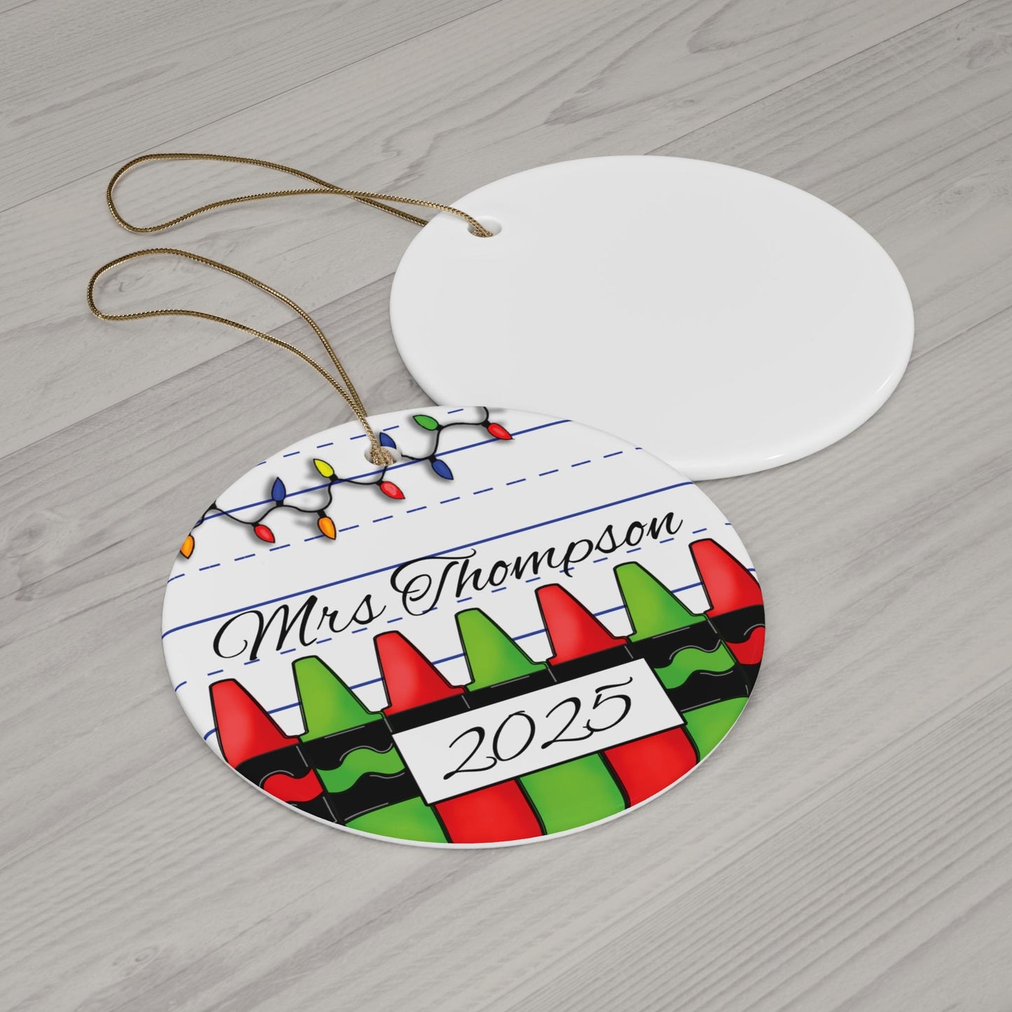 Teacher Christmas Ornament, Christmas Gift for Teacher, Gift for teacher firend, gift for cowoeker, group Christmas gift, Ceramic Ornament