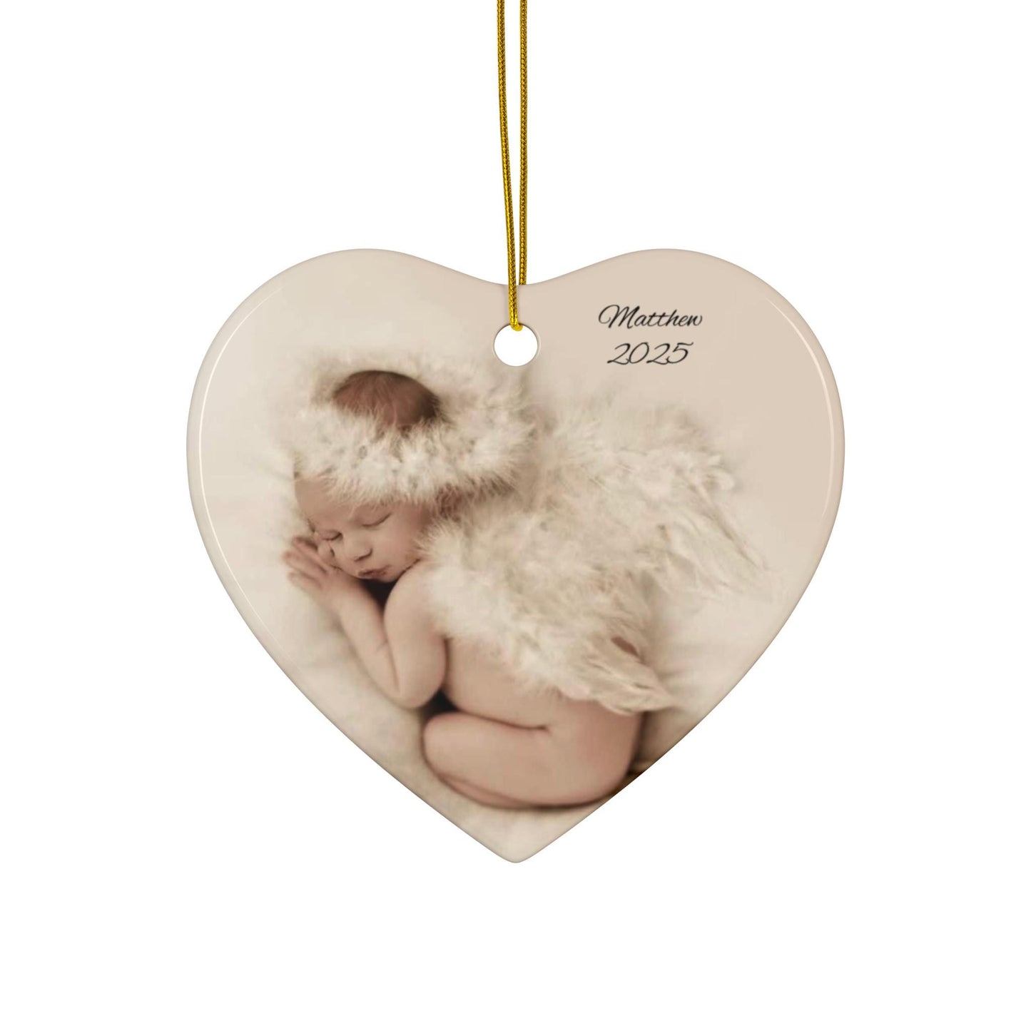 Personalized Ornament, Custom Ornament, Photo Ornament, Gift for new mom, gift for grandparent, Ceramic Ornament, 2 Shapes