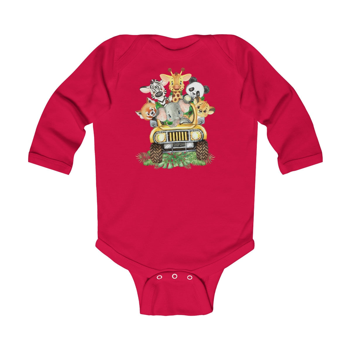 Animal Safari Infant Long Sleeve Bodysuit