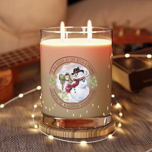 Snowman Christmas Scented Candle - Full Glass, 11oz