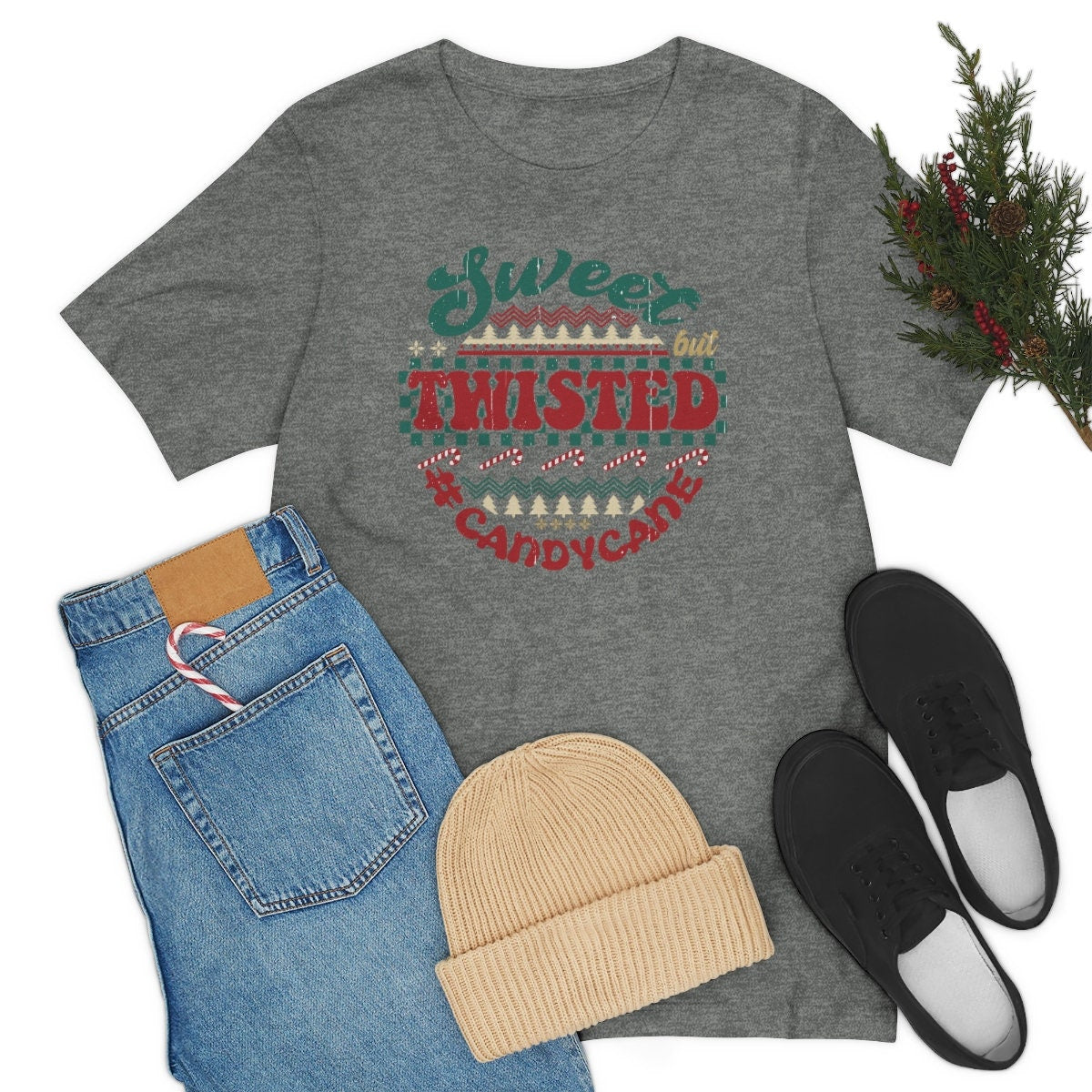 Sweet but twisted Funny Christmas Unisex Jersey Short Sleeve Tee