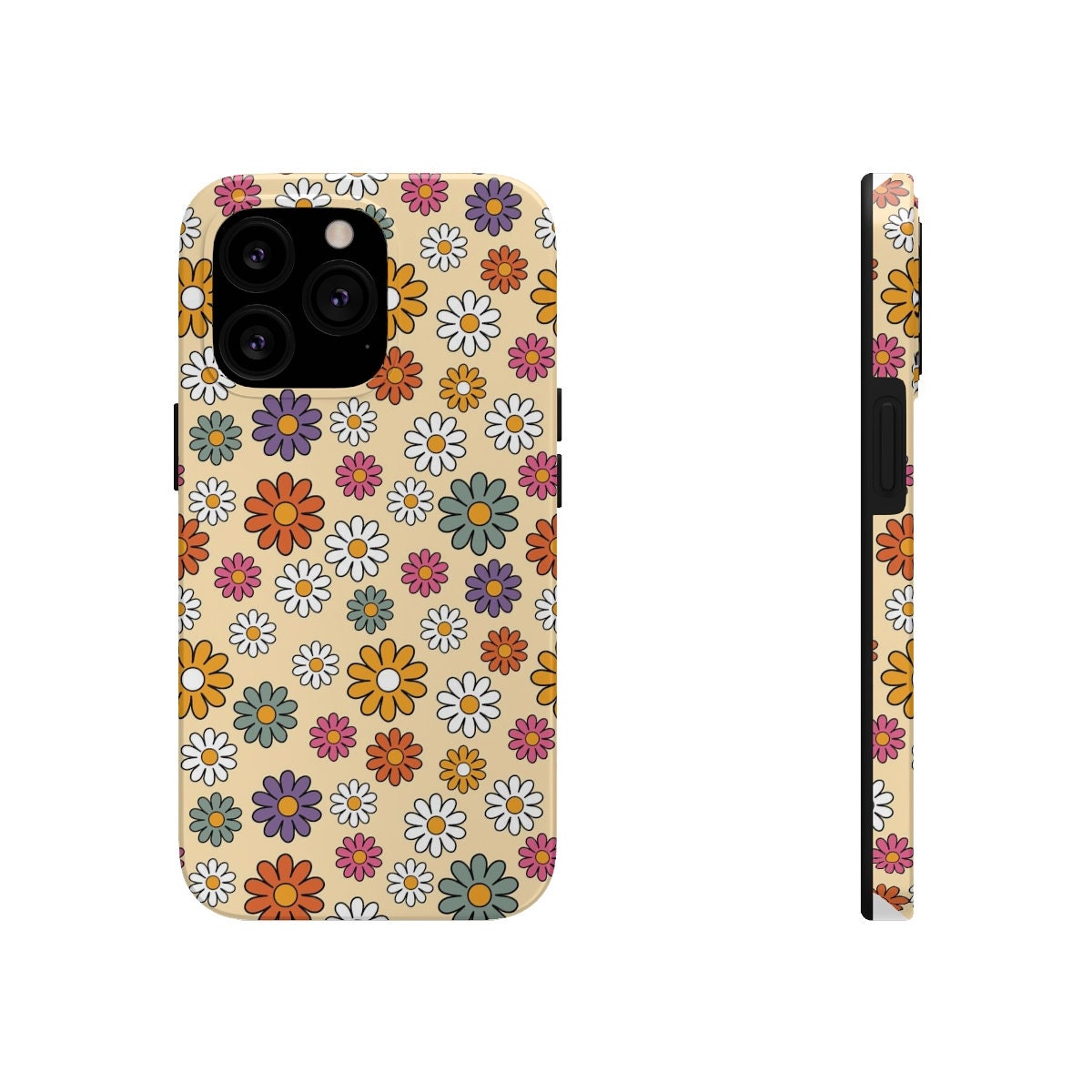 Retro Flower Tough Phone Cases, Case-Mate