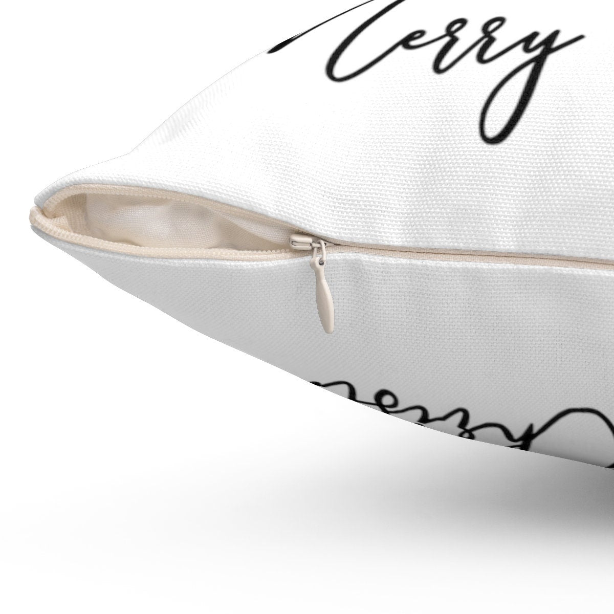 Watercolor Christmas Scene Spun Polyester Square Pillow