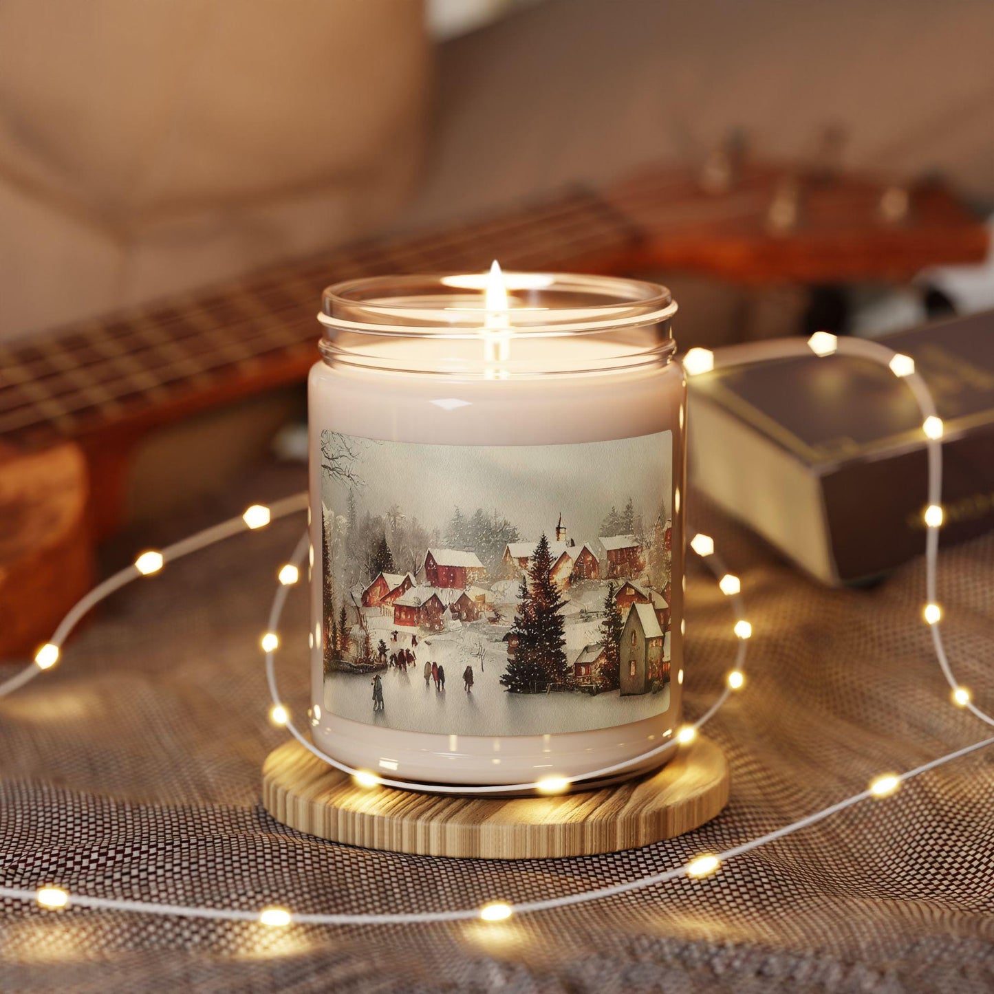 Winter Scene Soy Candle | Apple Harvest, Cinnamon Vanilla, Clean Cotton, Sea Salt Orchard, White Sage & Lavender | Scented Candle 9oz