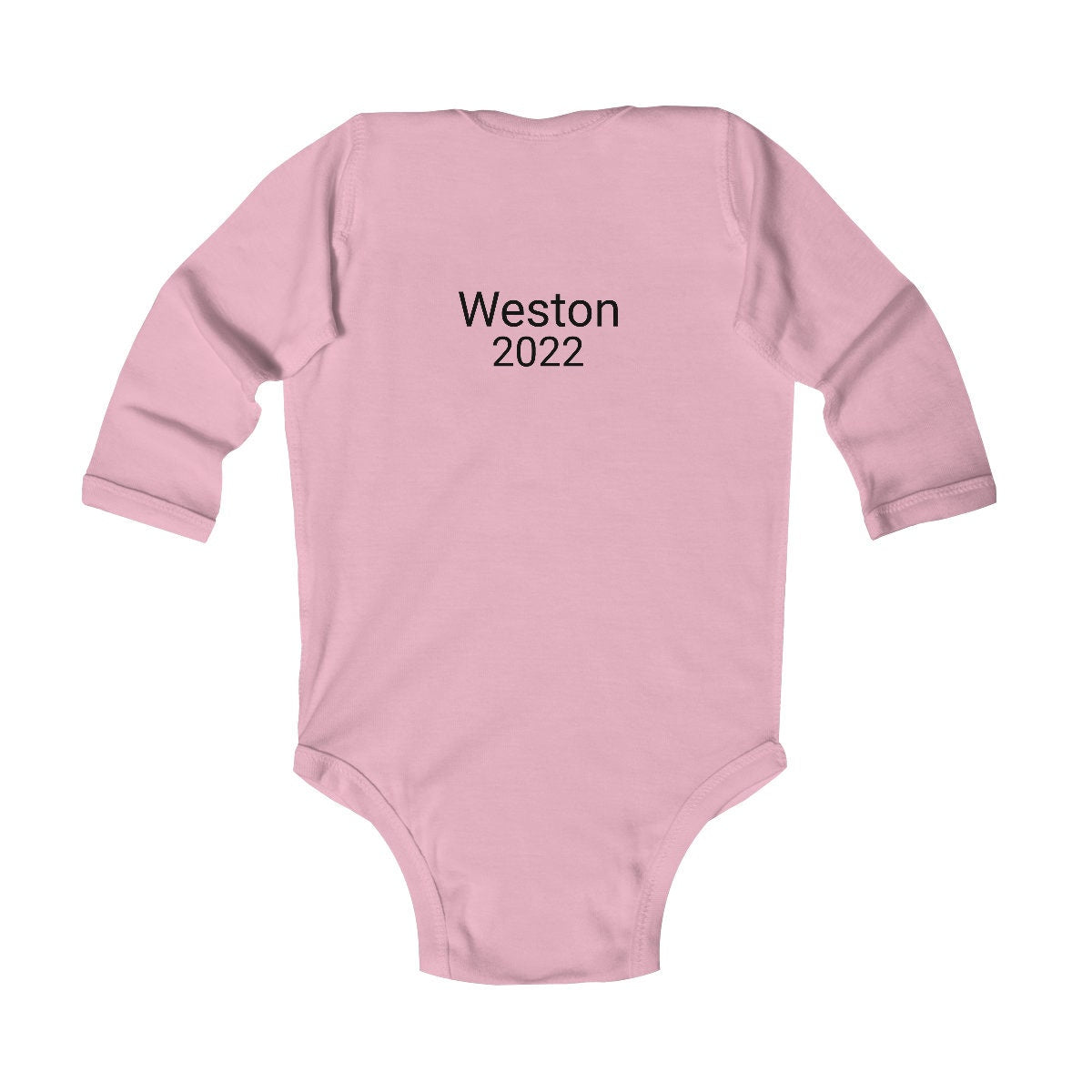 Personalized First Christmas footprint 2022 Infant Long Sleeve Bodysuit