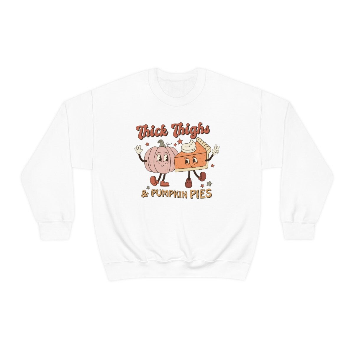 Funny Thick Thighs and Pumpkin pies Unisex Heavy Blend Crewneck Sweatshirt
