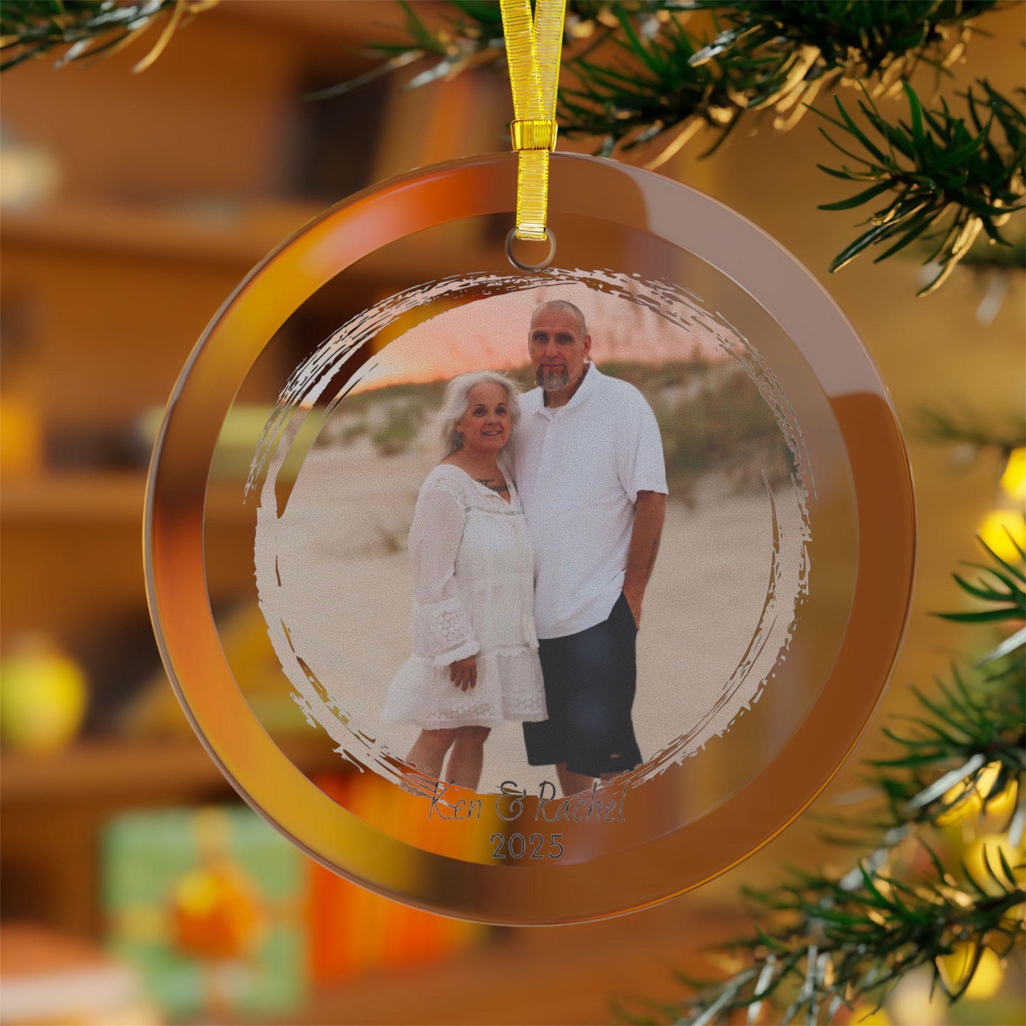 Custom Photo Ornament, Personalized Our First Christmas Together Ornament, Christmas Gift for Couple, New Couple Gifts, Couple Keepsake Gift