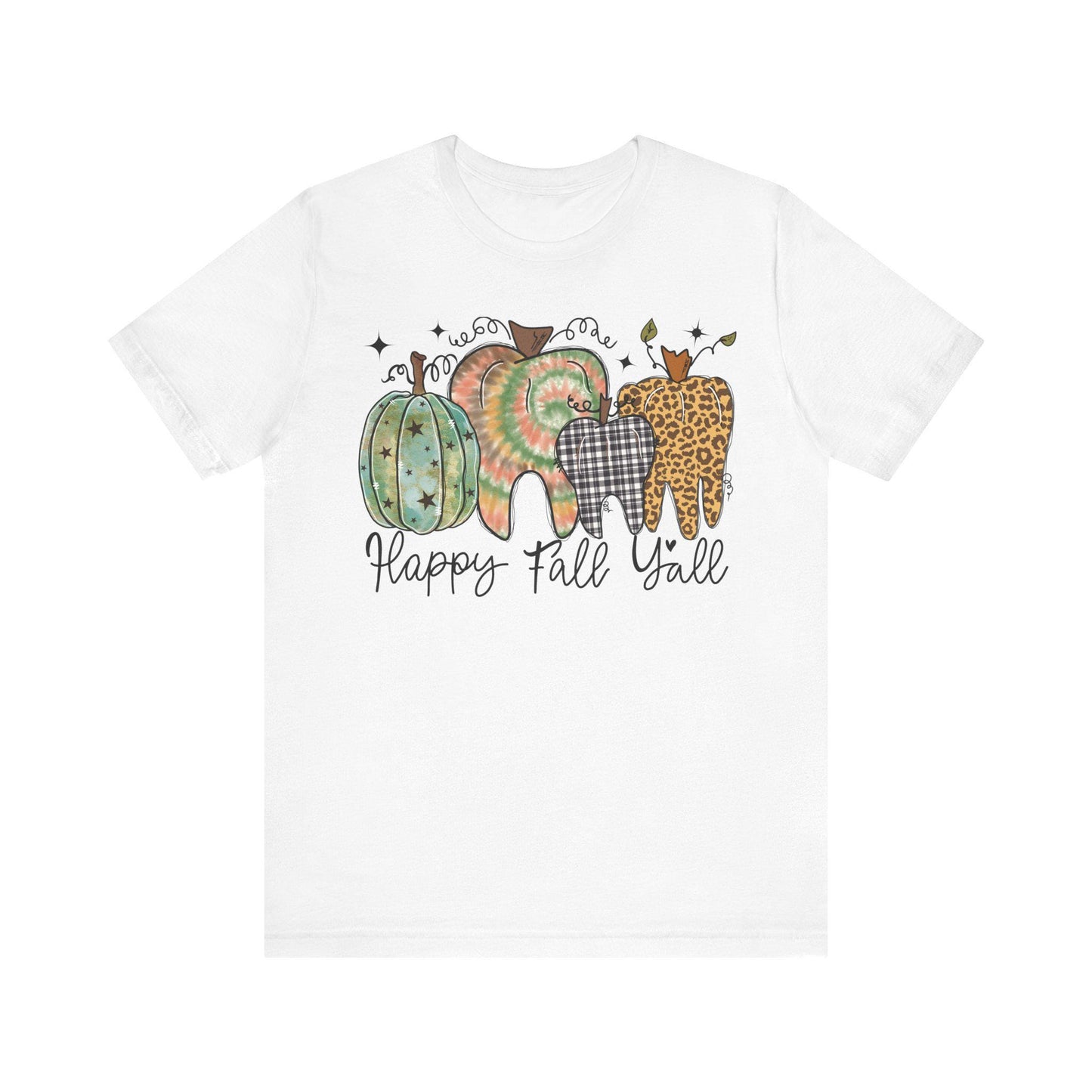 Fall Dental T-Shirt, Happy Fall Y'all, Dentist Gift