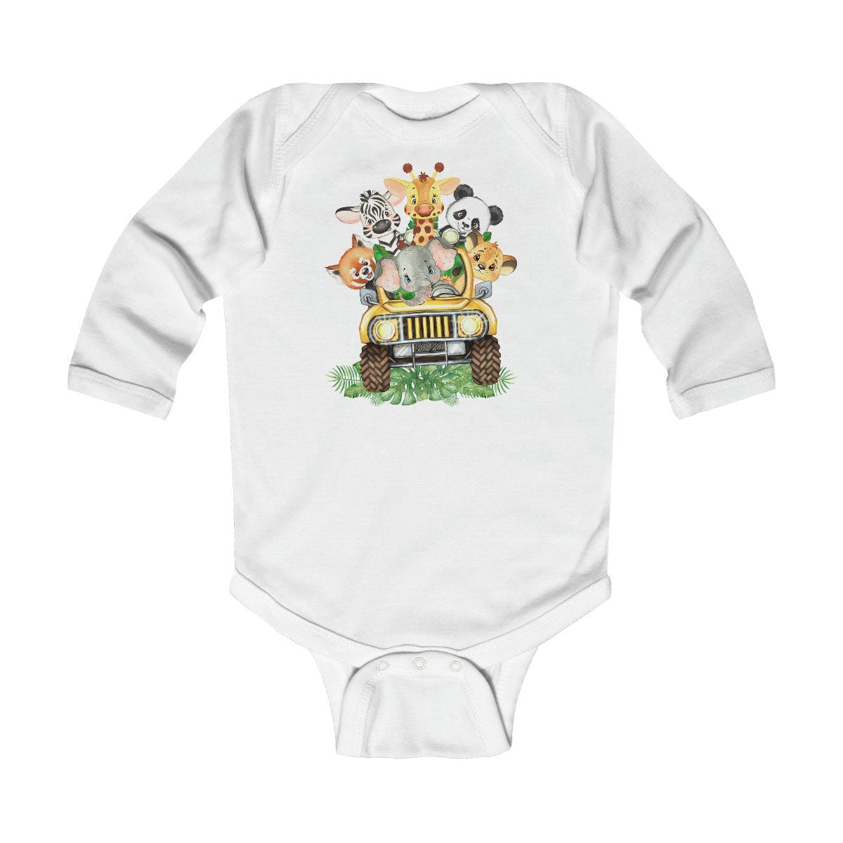 Animal Safari Infant Long Sleeve Bodysuit