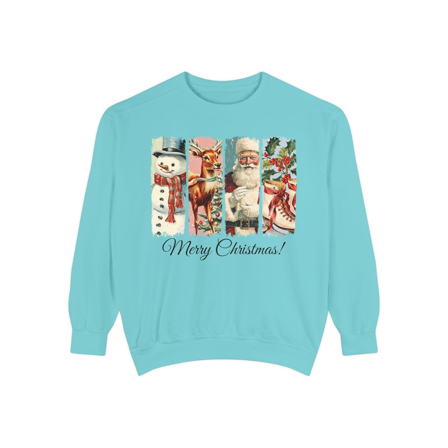 Retro Christmas Sweatshirt, Vintage Christmas Shirt, Santa Claus Shirt, Christmas Snowman Shirt, Christmas Tree Shirt, Merry Christmas Shirt