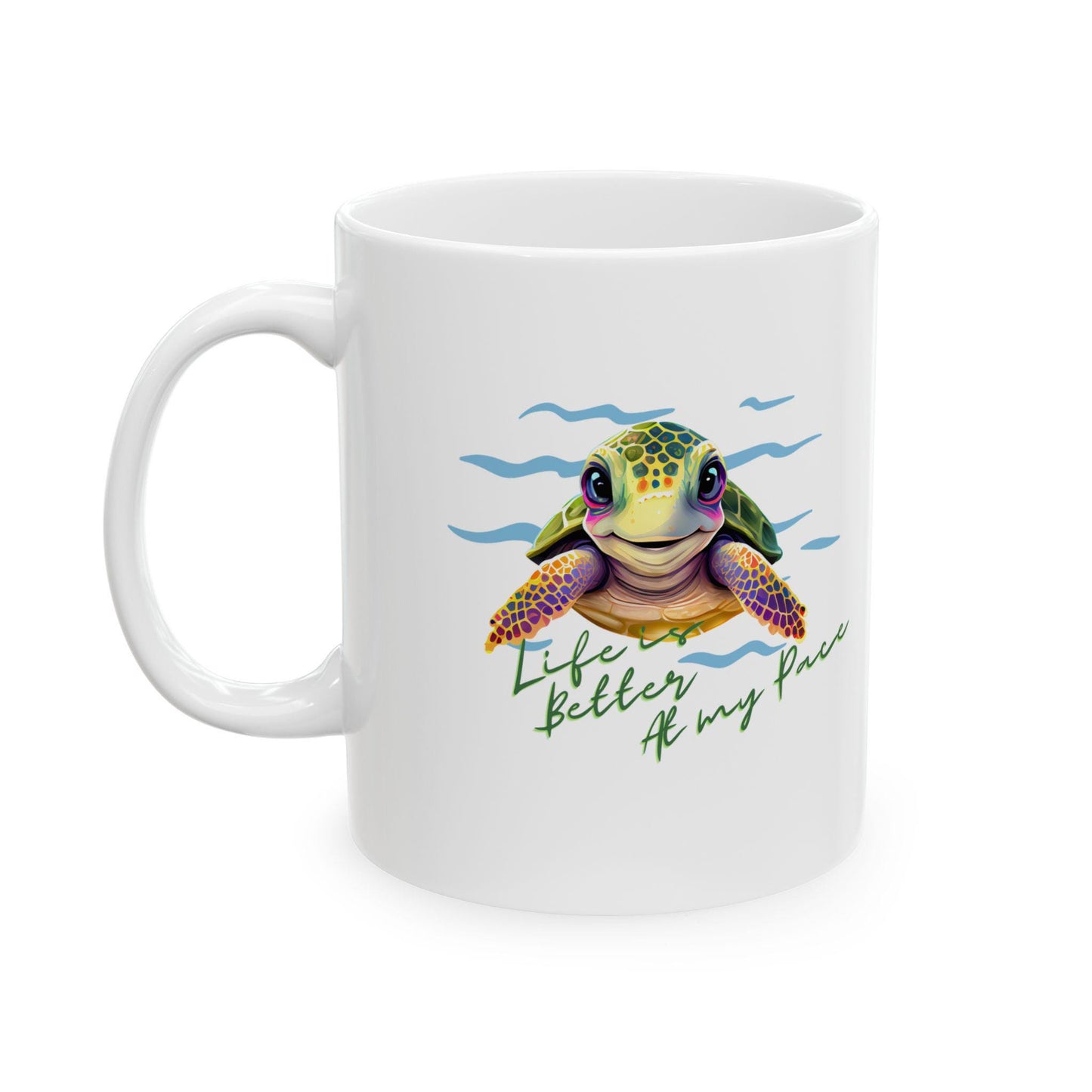 Sea Turtle Ceramic Mug, Under the Sea Design (11oz)