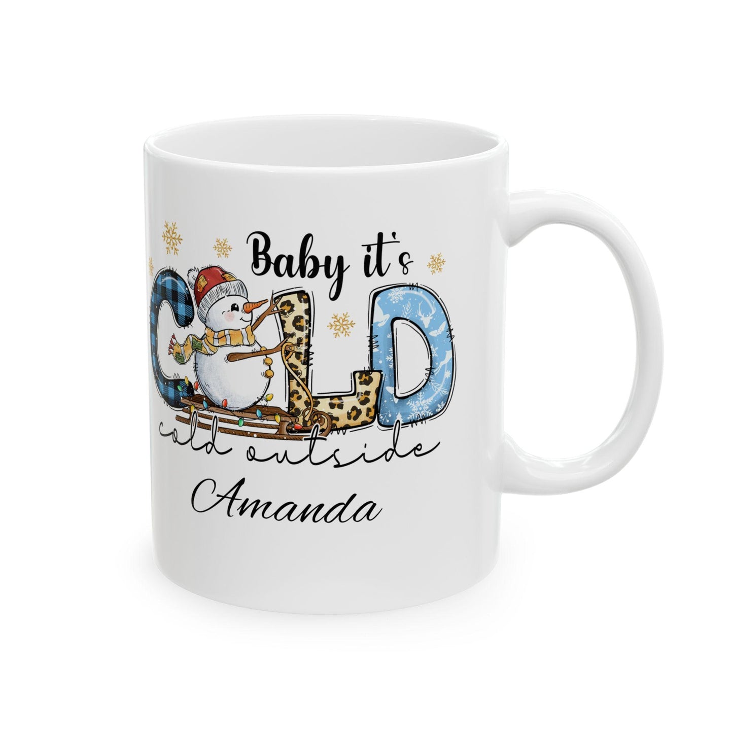 Personalized Christmas Mug: Winter Design, Corporate Gift