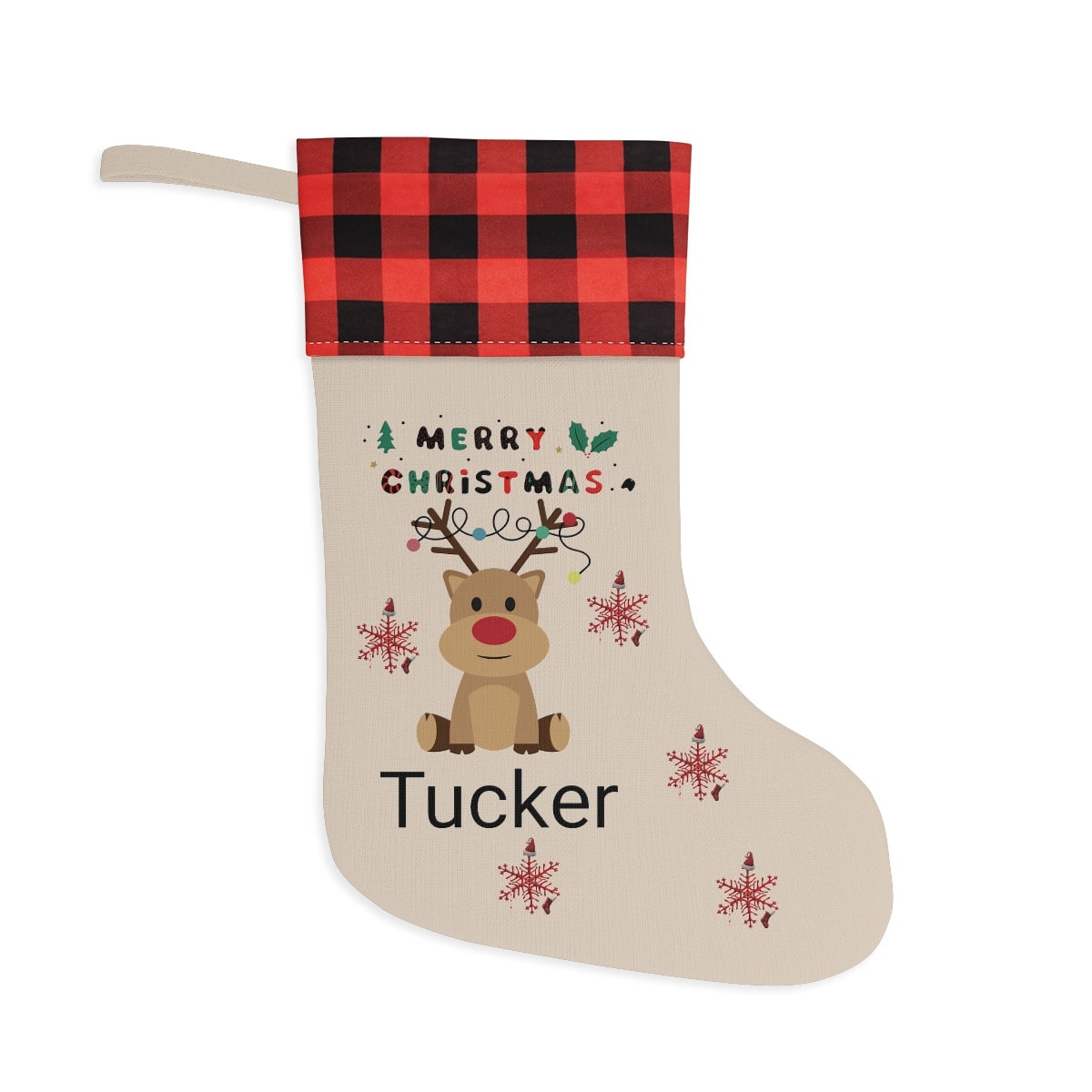 Personalized Reindeer Christmas Stocking, Family stockings, Matching stockings