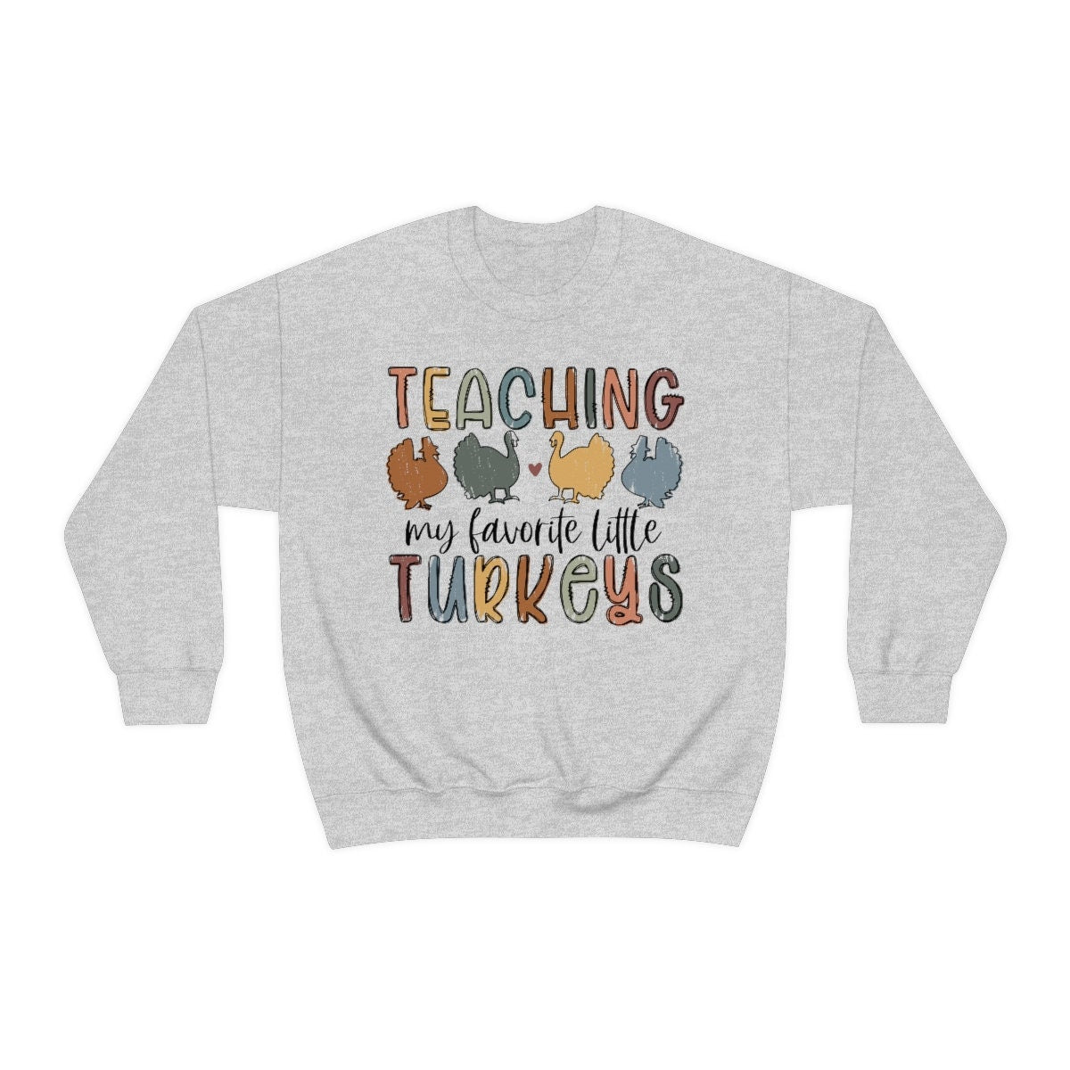 Teacher, Thanksgiving Unisex Heavy Blend Crewneck Sweatshirt