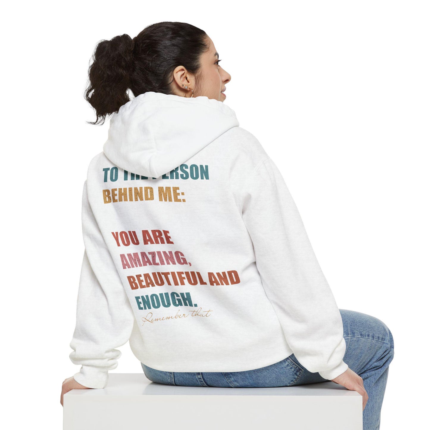 Your enough, Inspirational Top, Comfort Colors Unisex Garment-Dyed Hoodie