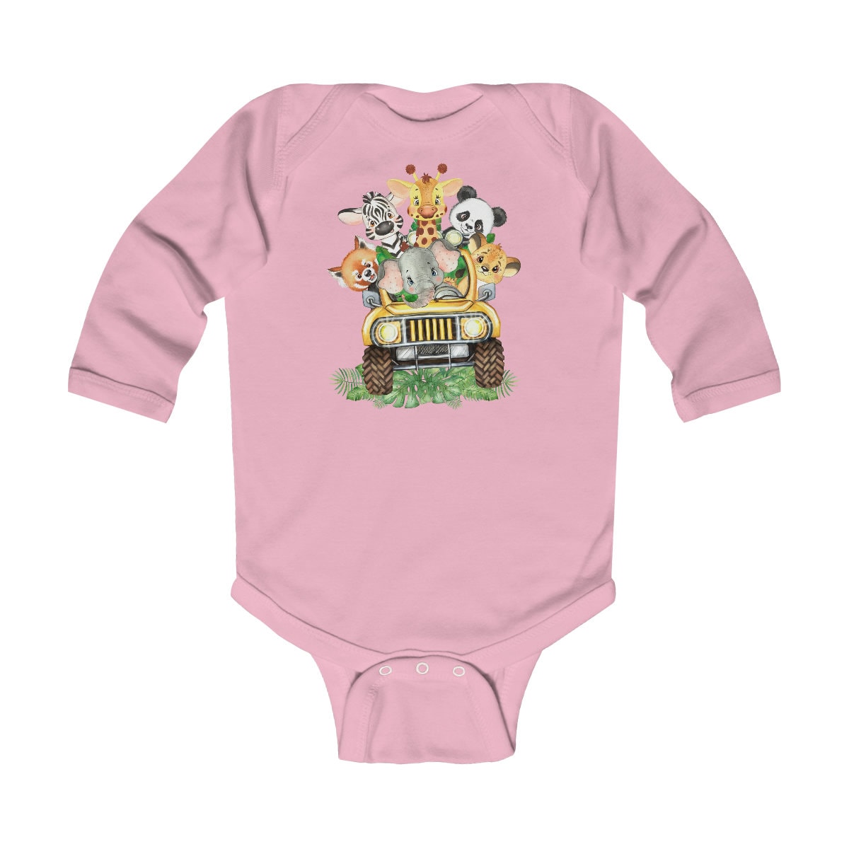 Animal Safari Infant Long Sleeve Bodysuit
