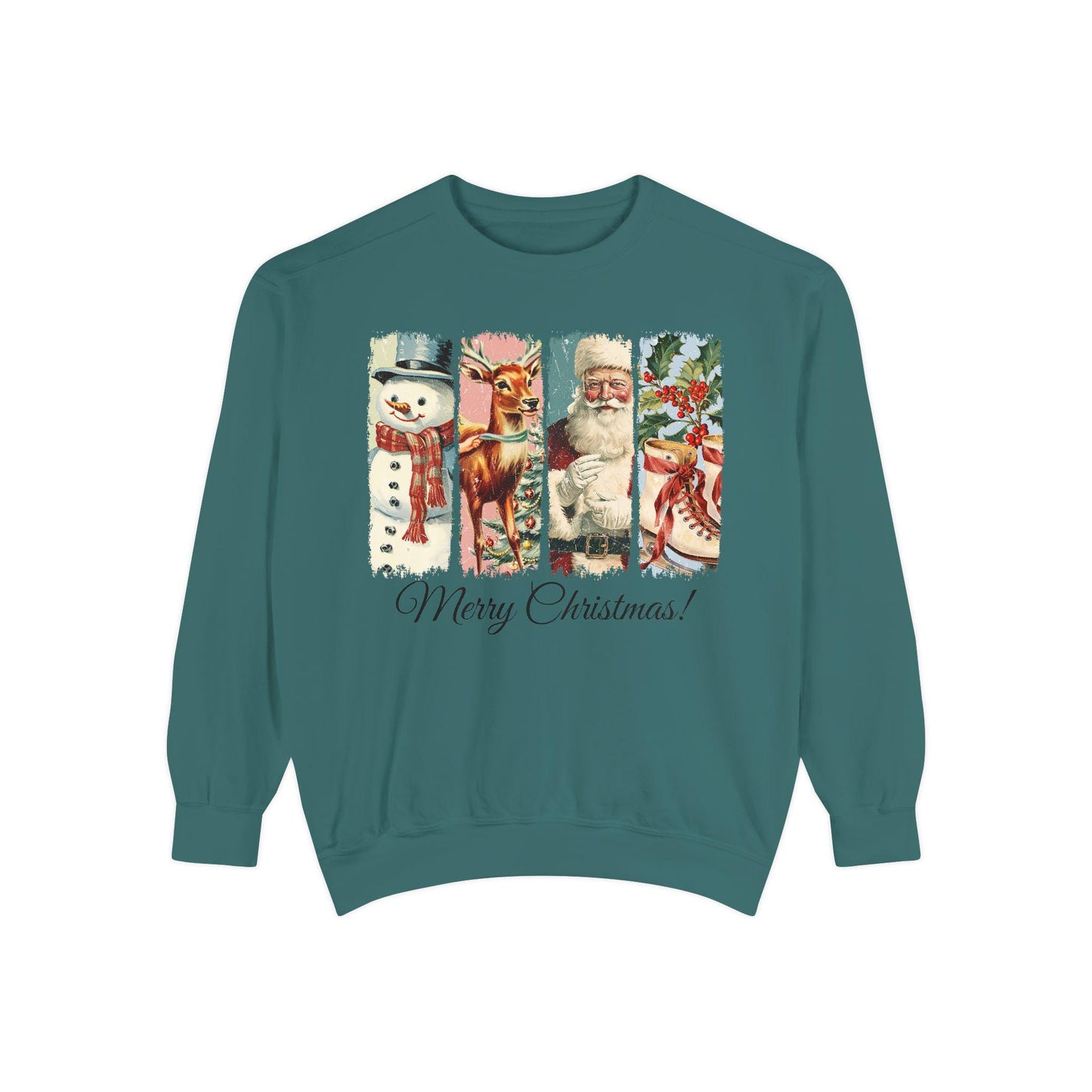 Retro Christmas Sweatshirt, Vintage Christmas Shirt, Santa Claus Shirt, Christmas Snowman Shirt, Christmas Tree Shirt, Merry Christmas Shirt