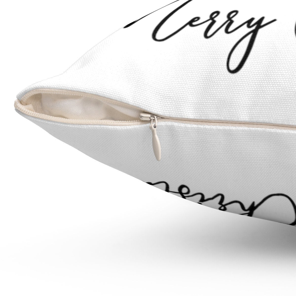 Watercolor Christmas Scene Spun Polyester Square Pillow